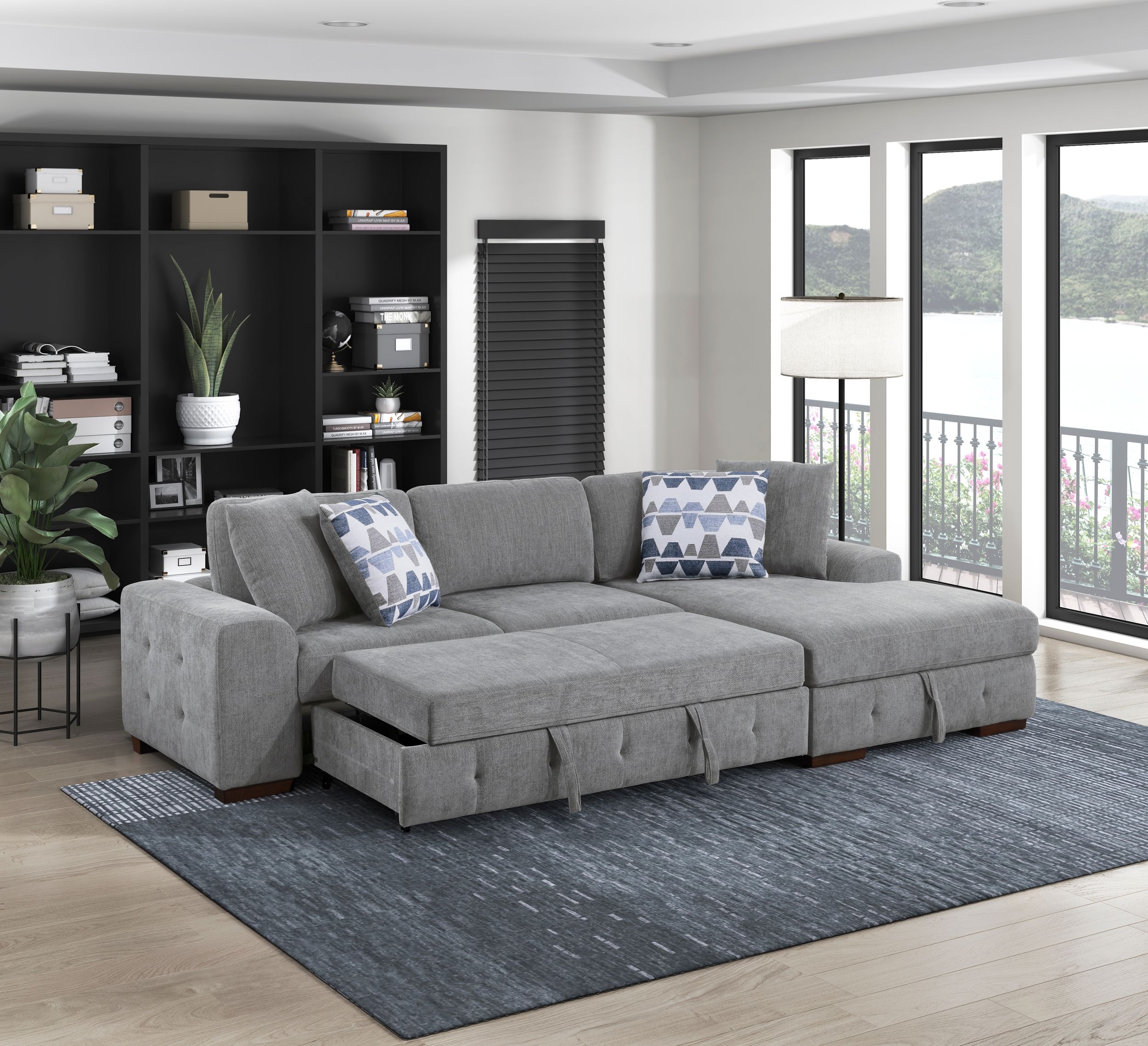 Raife Chenille 2-Piece Sectional Sofa with Right Chaise