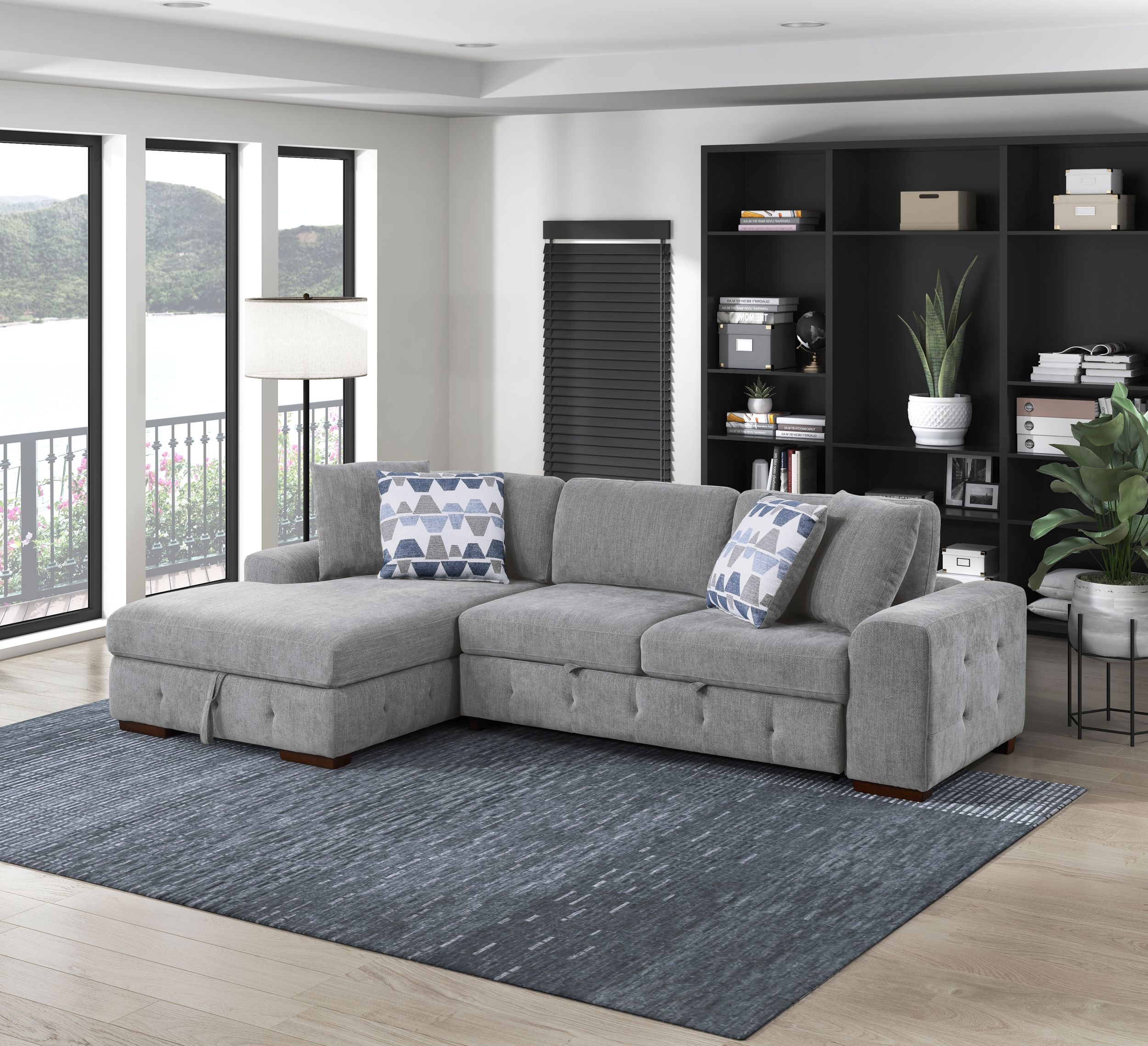 Raife Chenille 2-Piece Sectional Sofa with Left Chaise