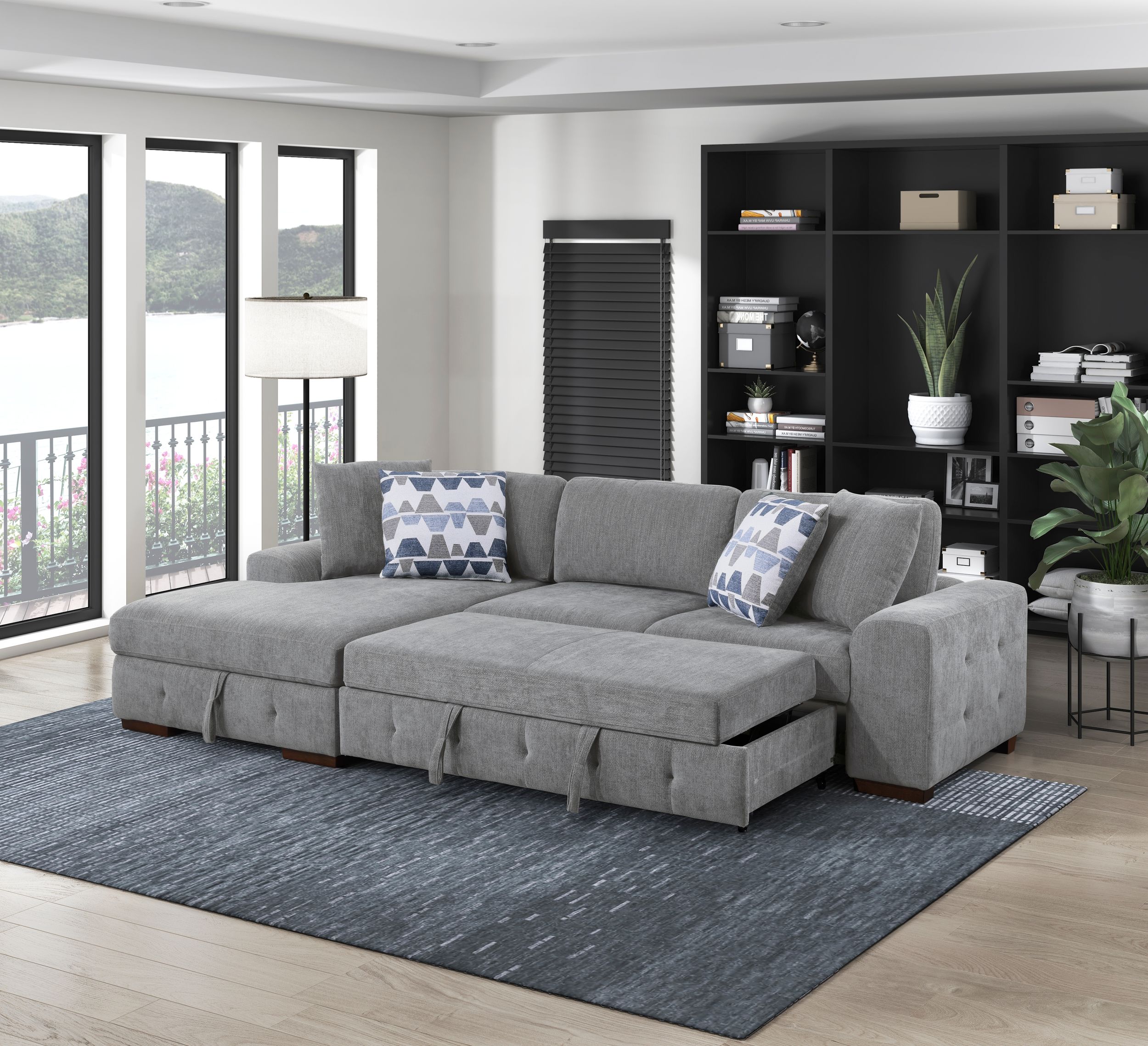 Raife Chenille 2-Piece Sectional Sofa with Left Chaise