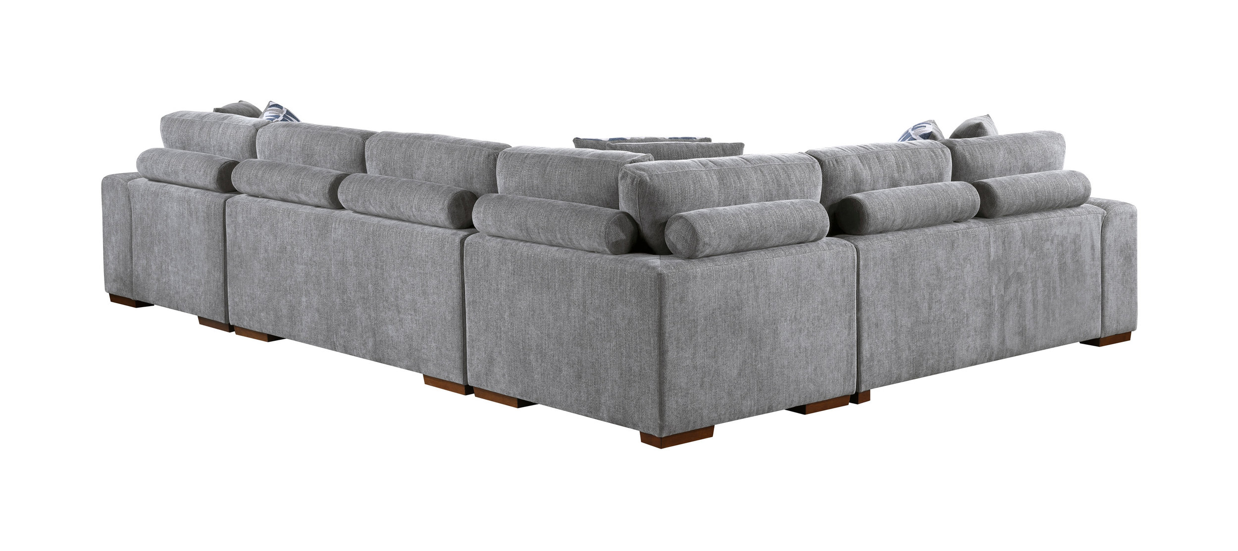 Raife U-Shaped Chenille 4-Piece Sectional with Right Chaise