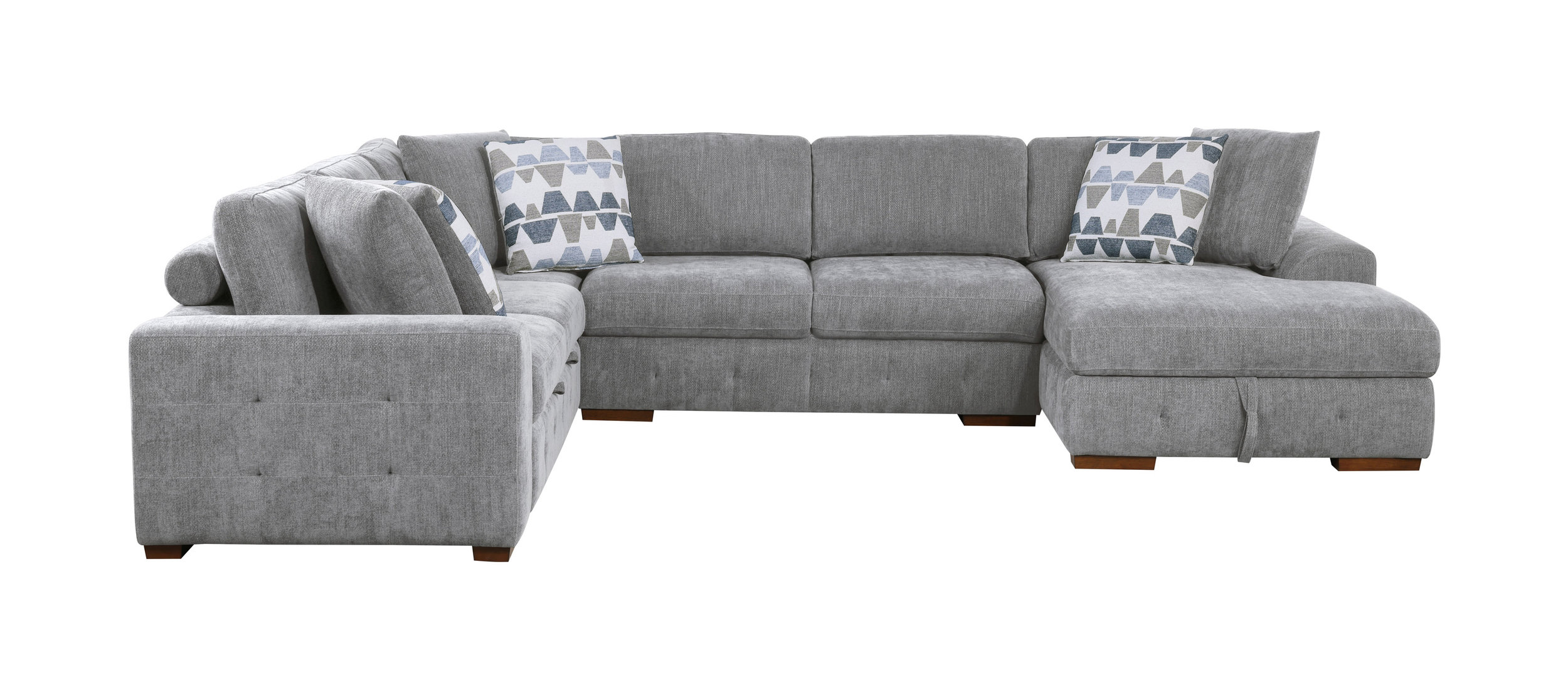 Raife U-Shaped Chenille 4-Piece Sectional