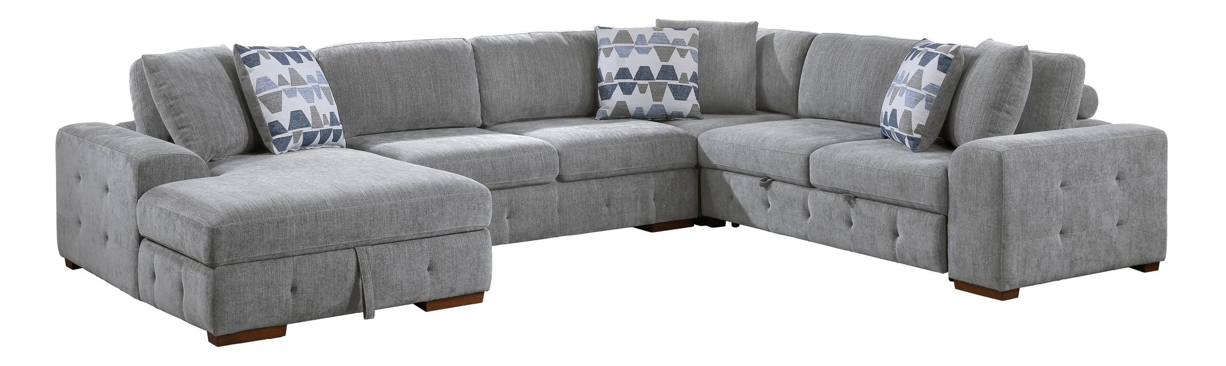 Raife U-Shaped Chenille 4-Piece Sectional