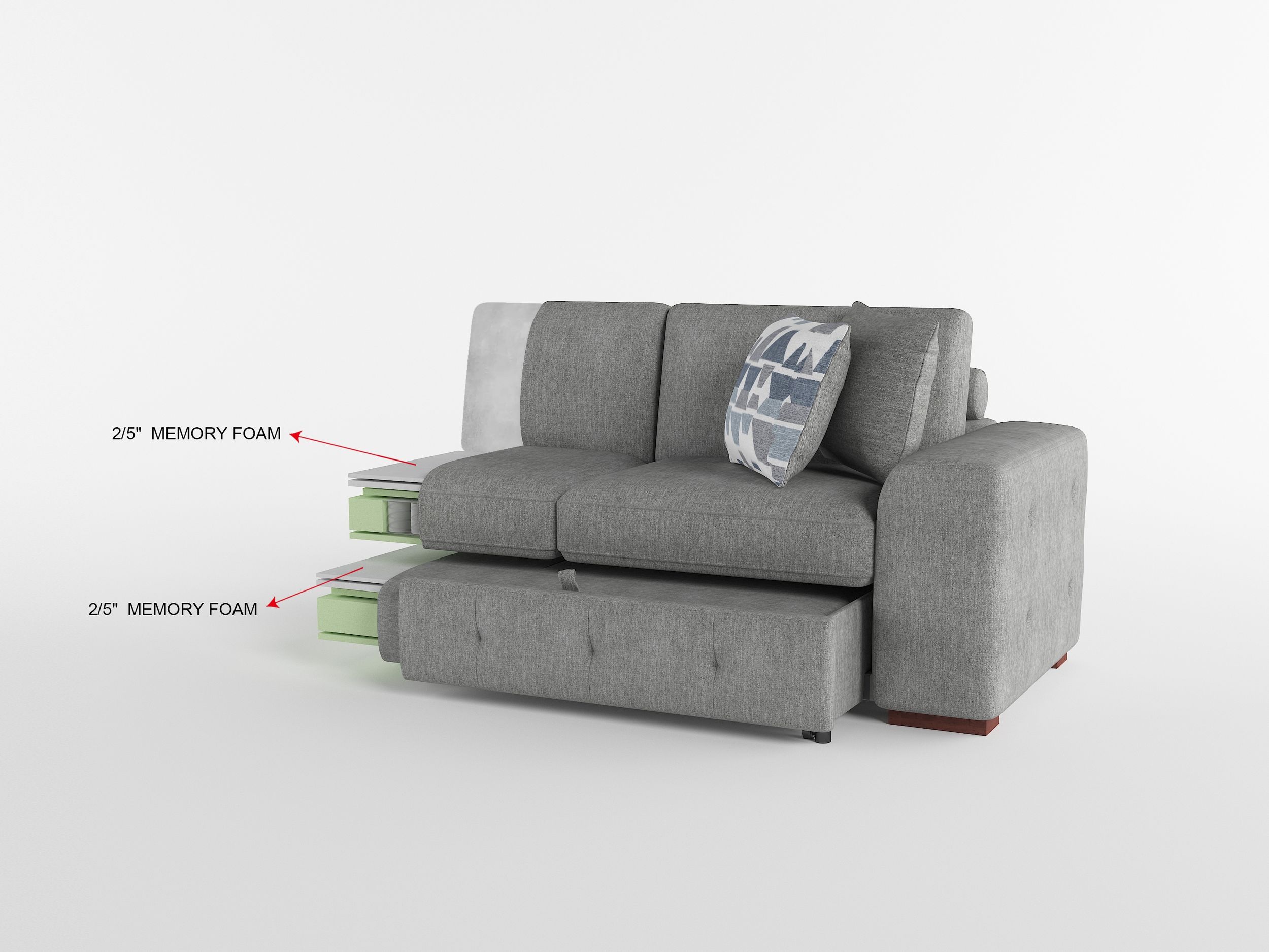 Raife U-Shaped Chenille 4-Piece Sectional with Right Chaise