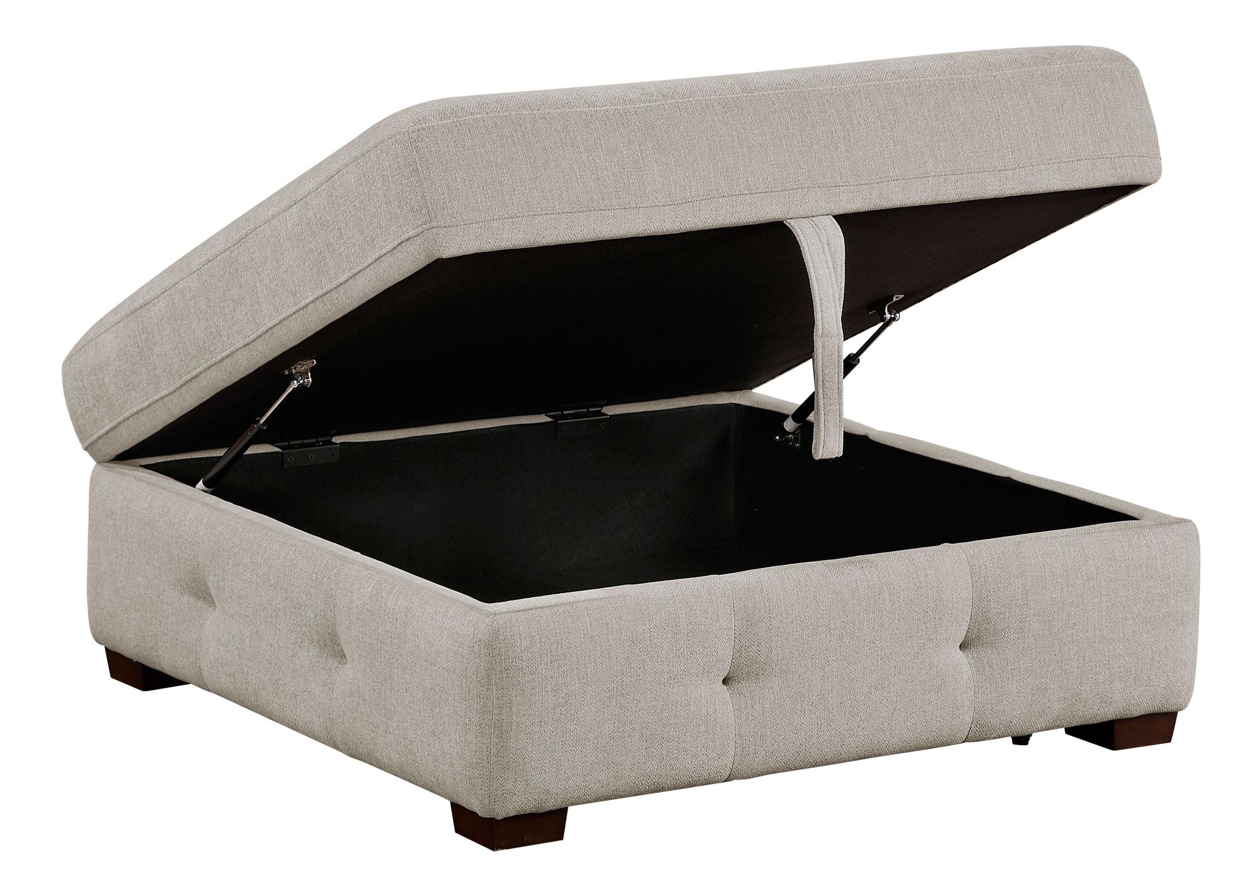 Raife Square Chenille Storage Ottoman