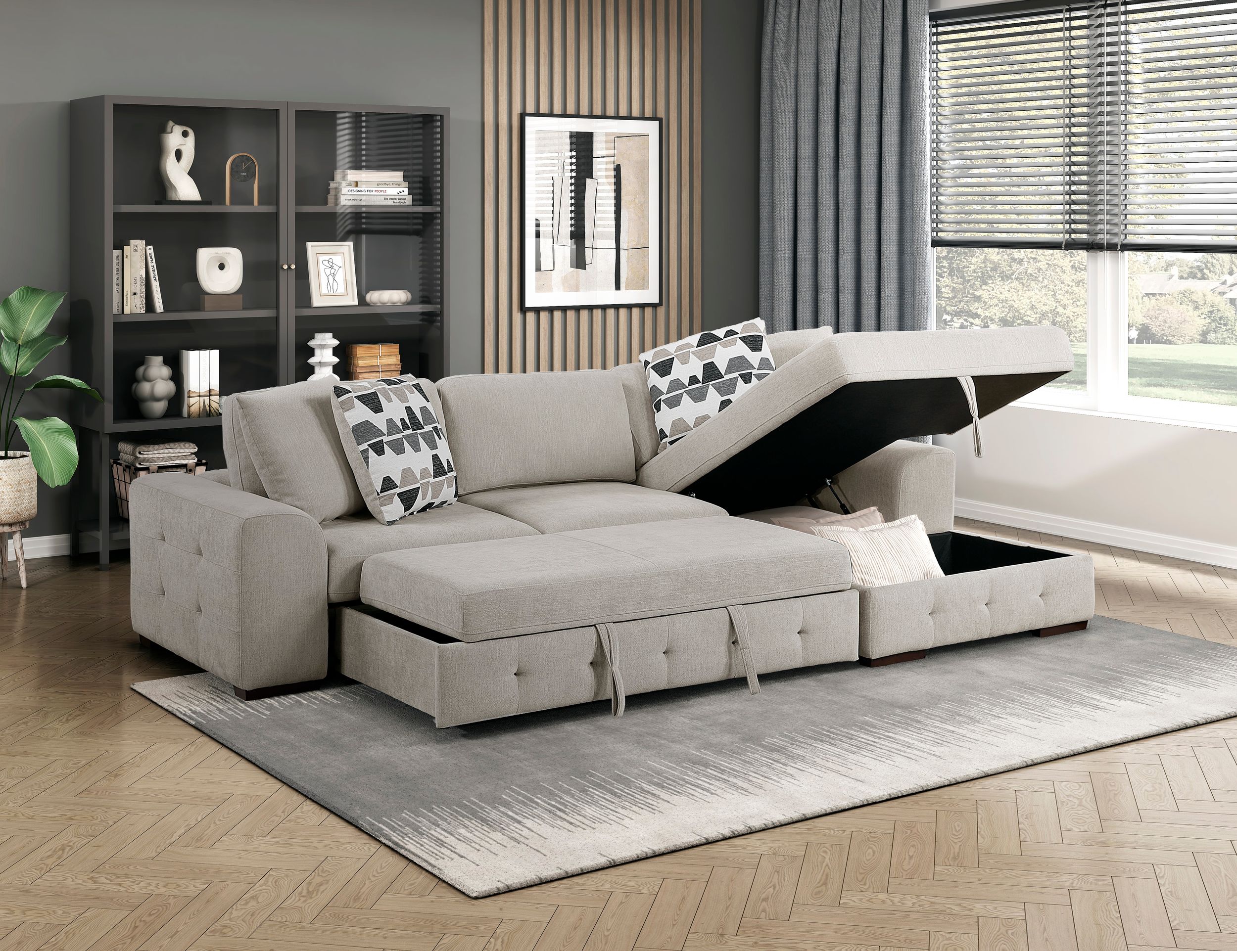 Raife Chenille 2-Piece Sectional Sofa Chaise