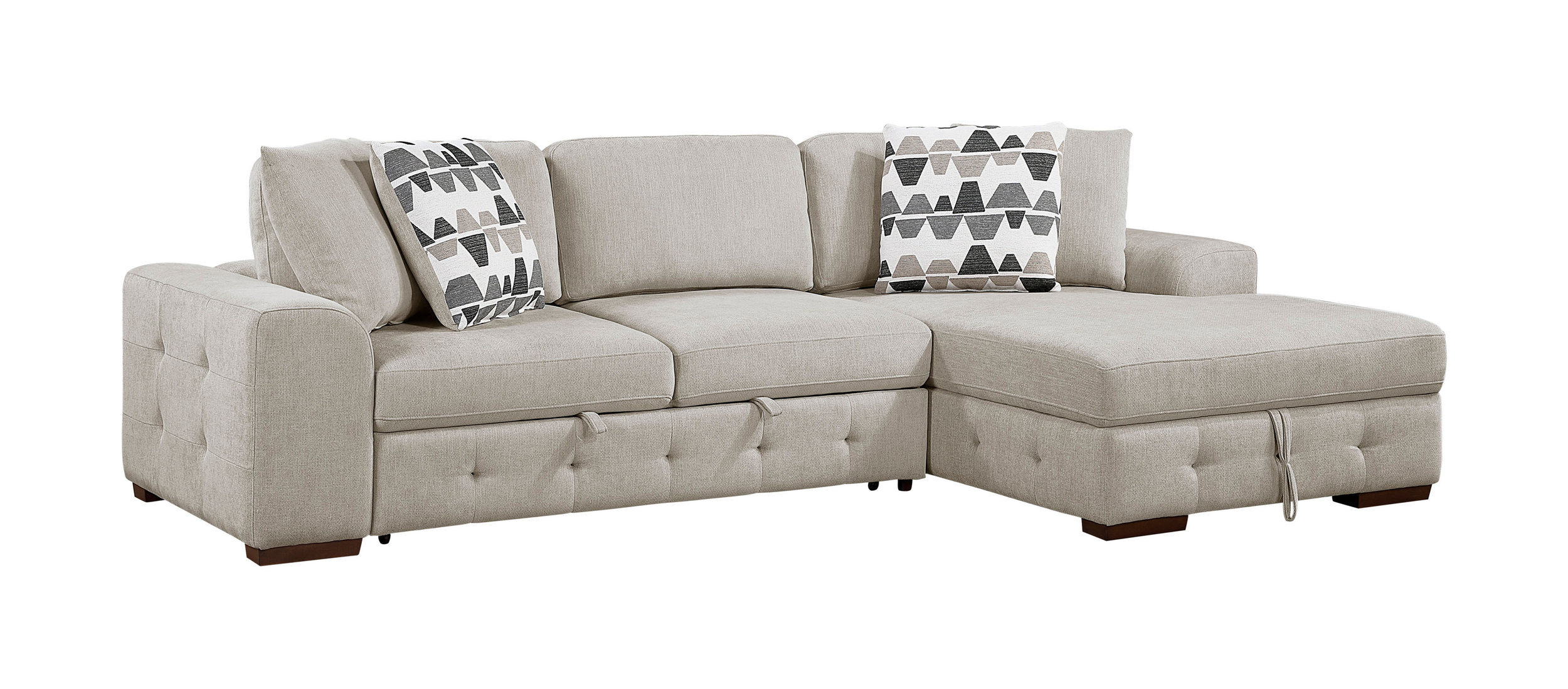 Raife Chenille 2-Piece Sectional Sofa Chaise