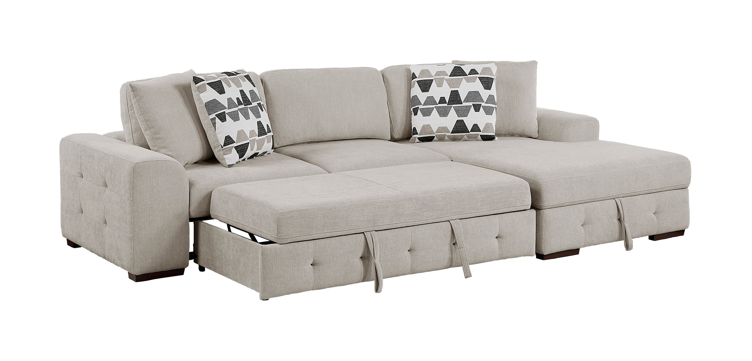 Raife Chenille 2-Piece Sectional Sofa Chaise