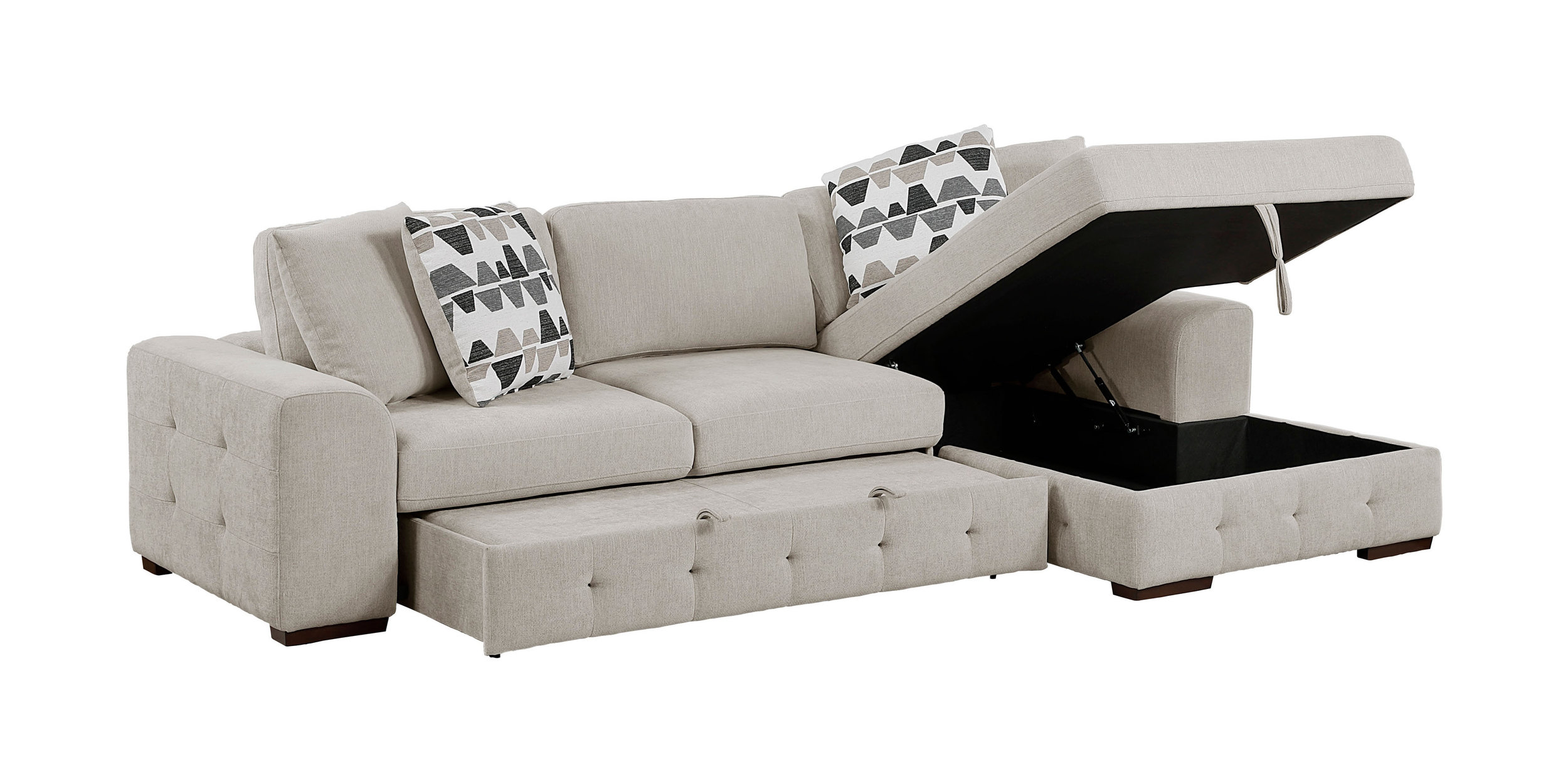 Raife Chenille 2-Piece Sectional Sofa Chaise