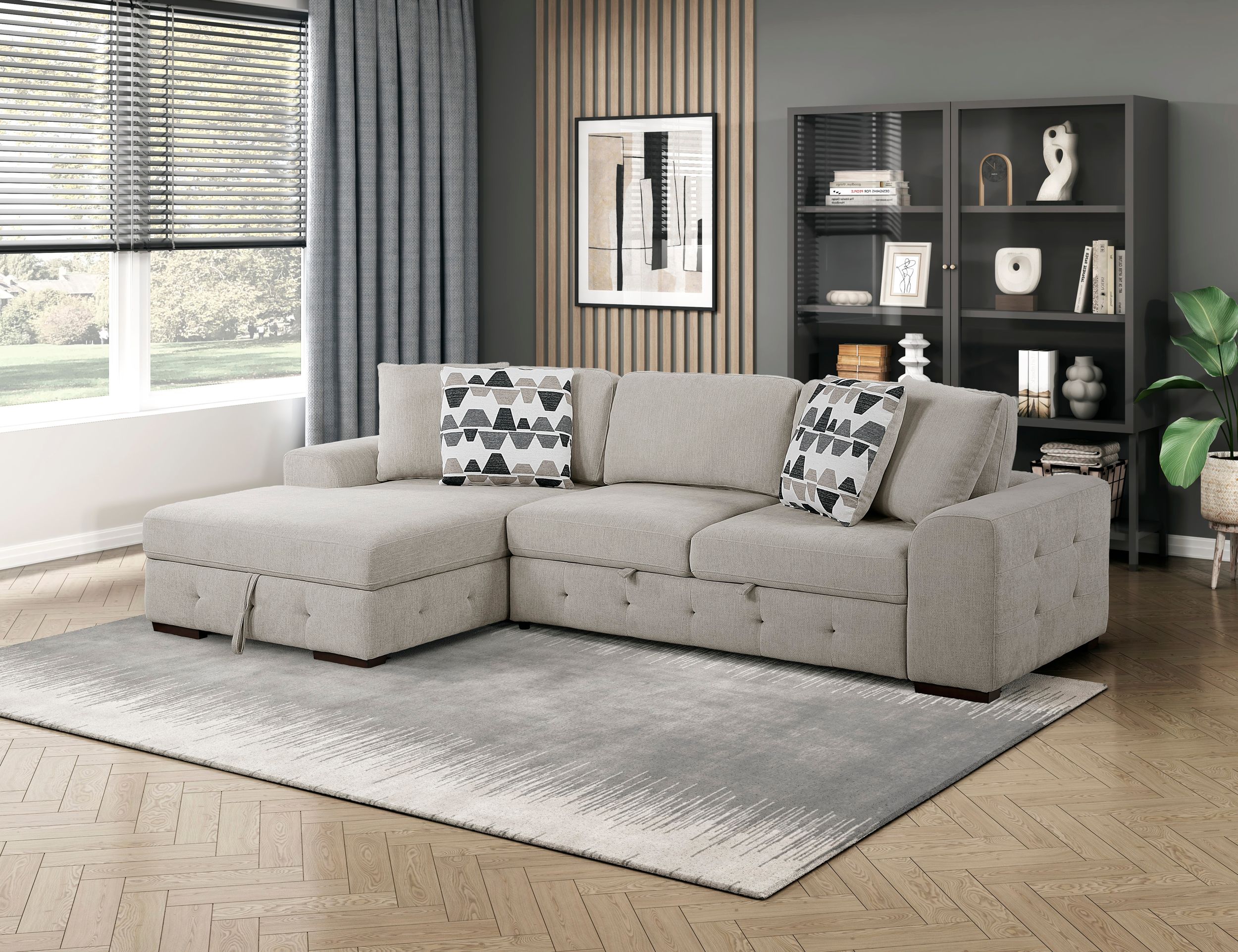 Raife Chenille 2-Piece Sectional Sofa with Left Chaise