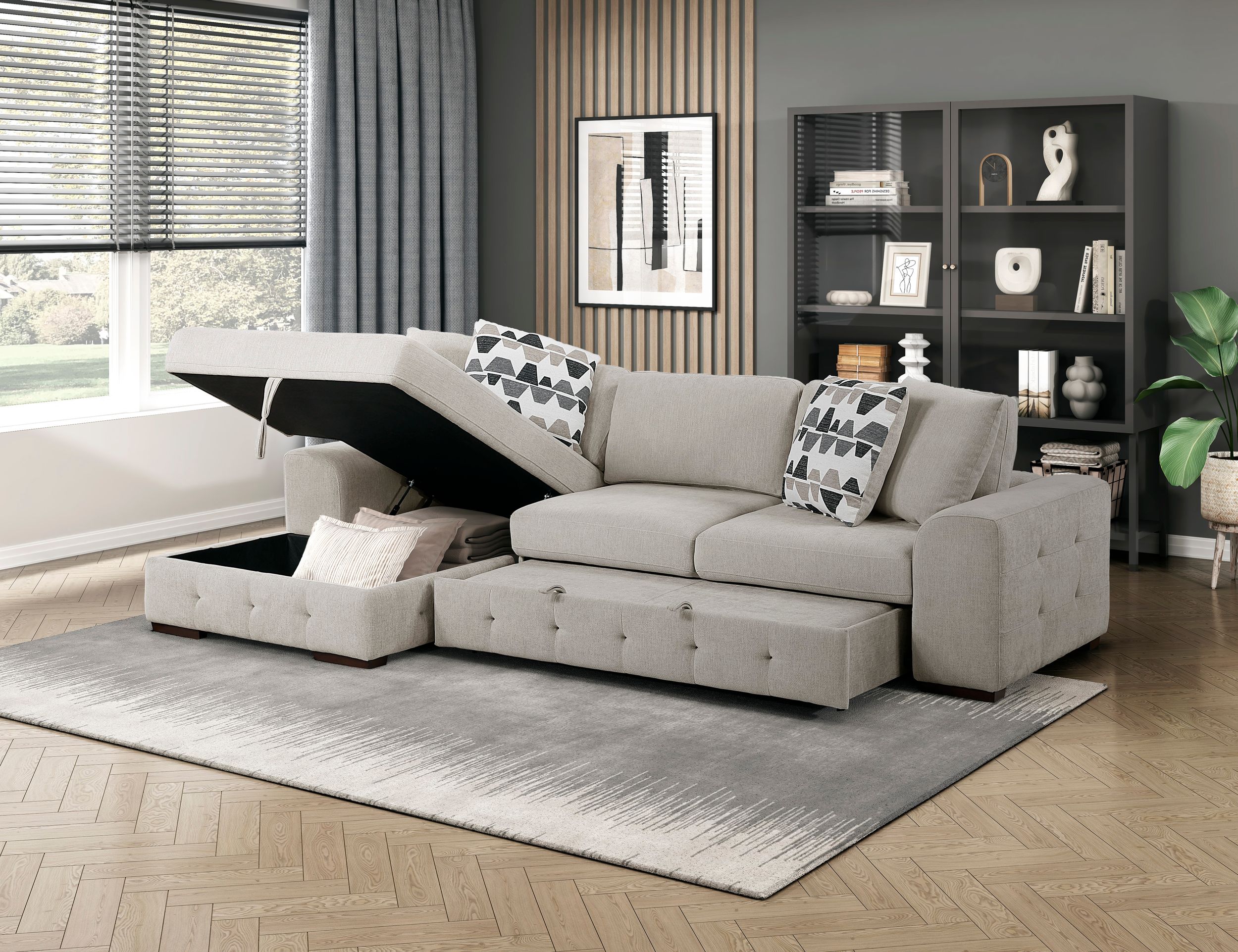 Raife Chenille 2-Piece Sectional Sofa with Left Chaise