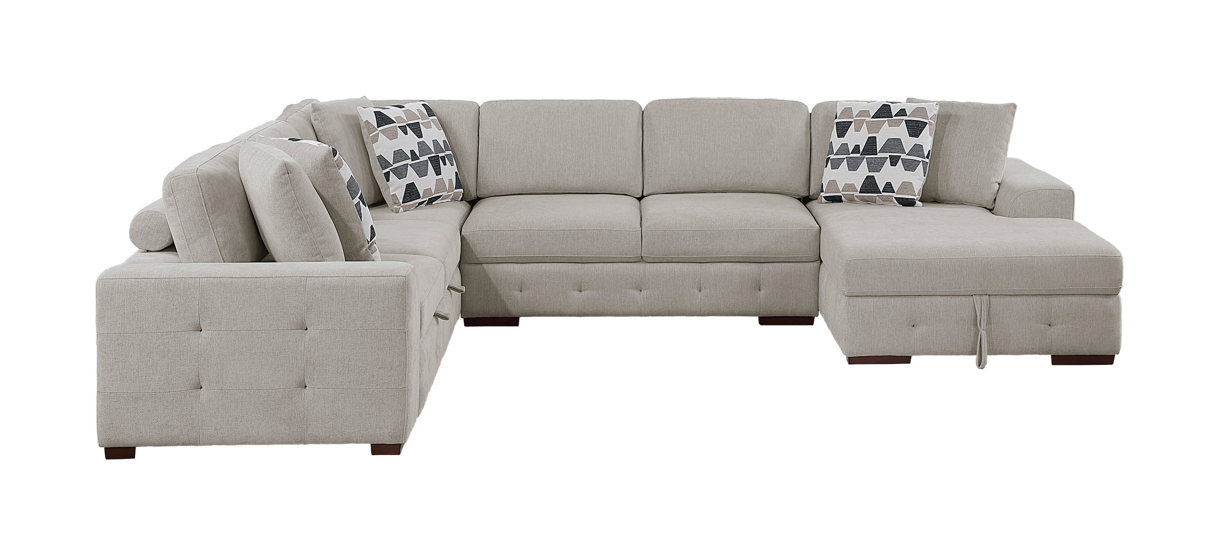 Raife U-Shaped Chenille 4-Piece Sectional