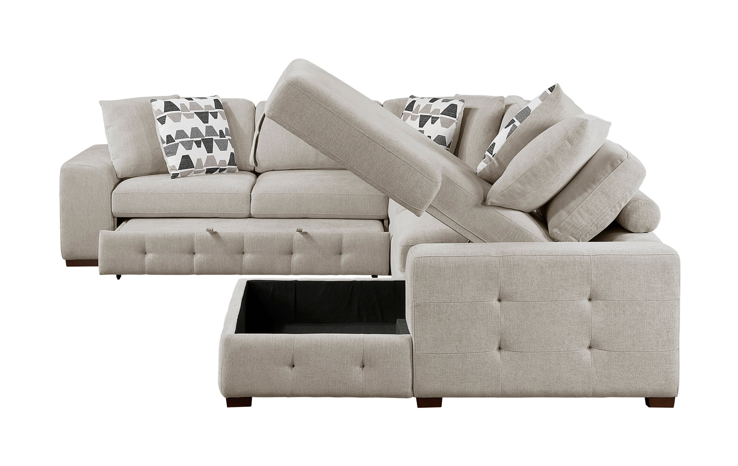 Raife U-Shaped Chenille 4-Piece Sectional
