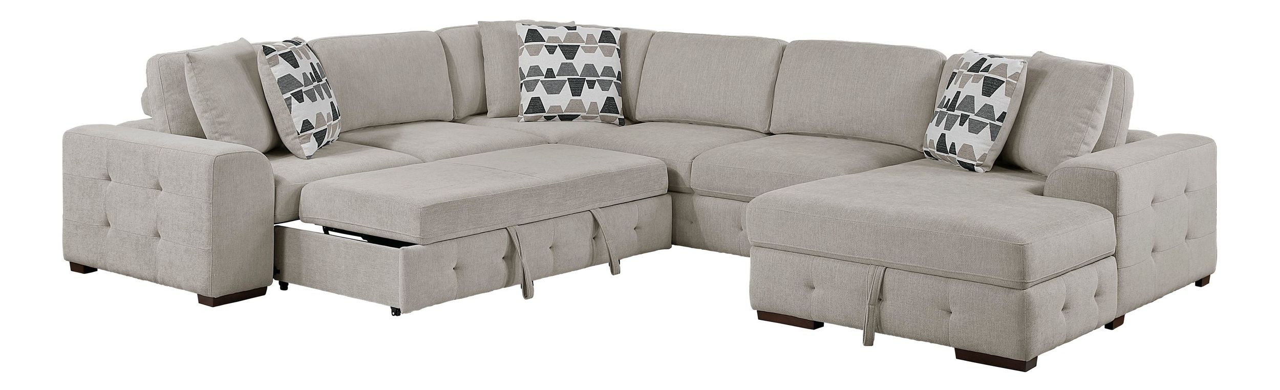 Raife U-Shaped Chenille 4-Piece Sectional