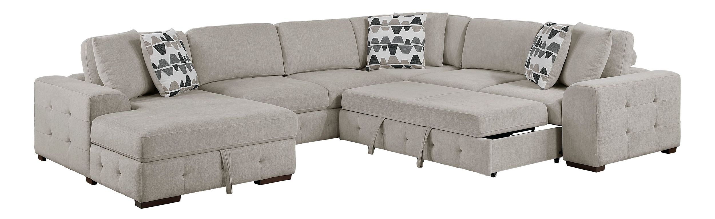 Raife U-Shaped Chenille 4-Piece Sectional