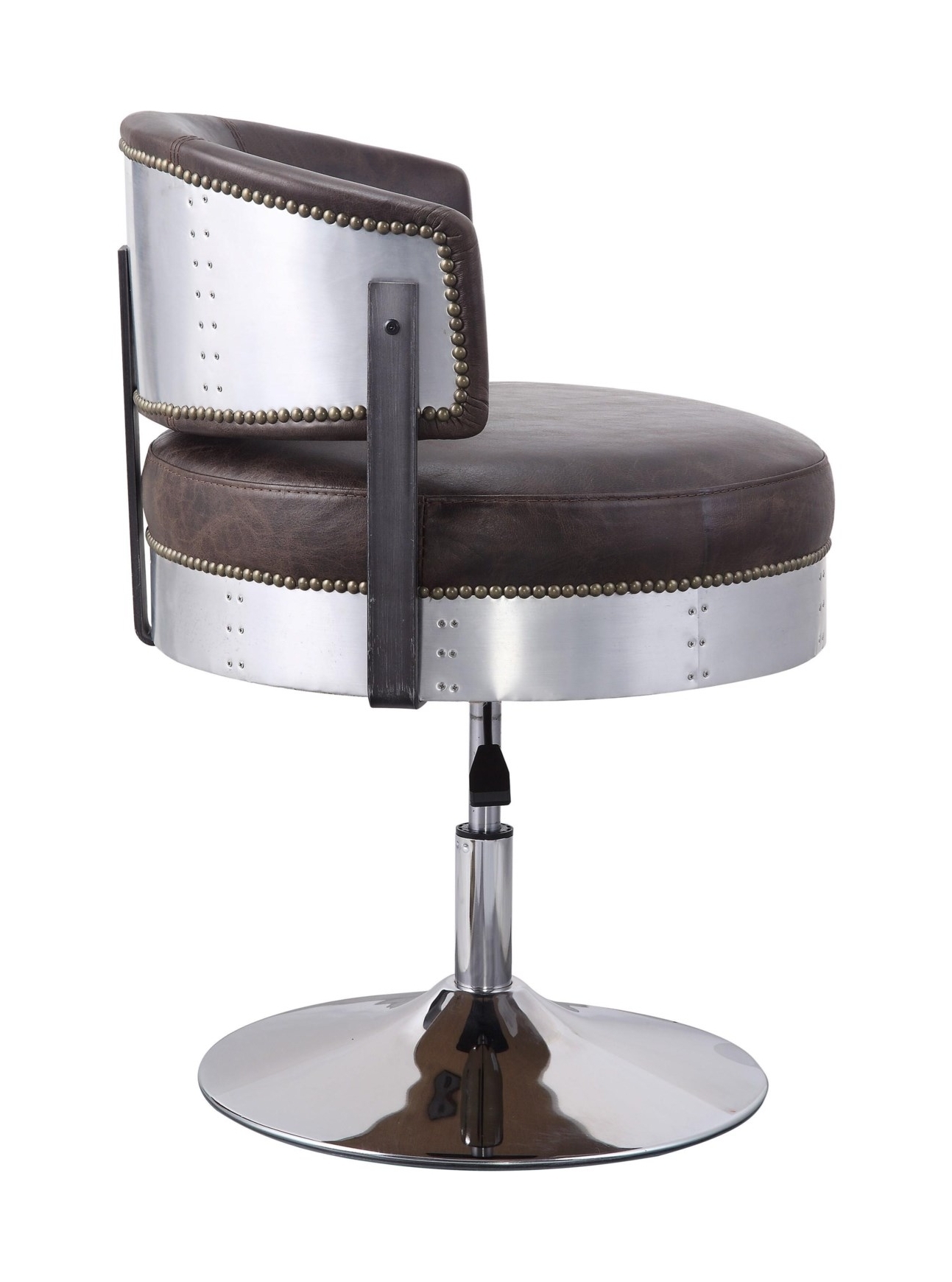 Brancaster 96268 Top Grain Leather Swivel Bar Chair