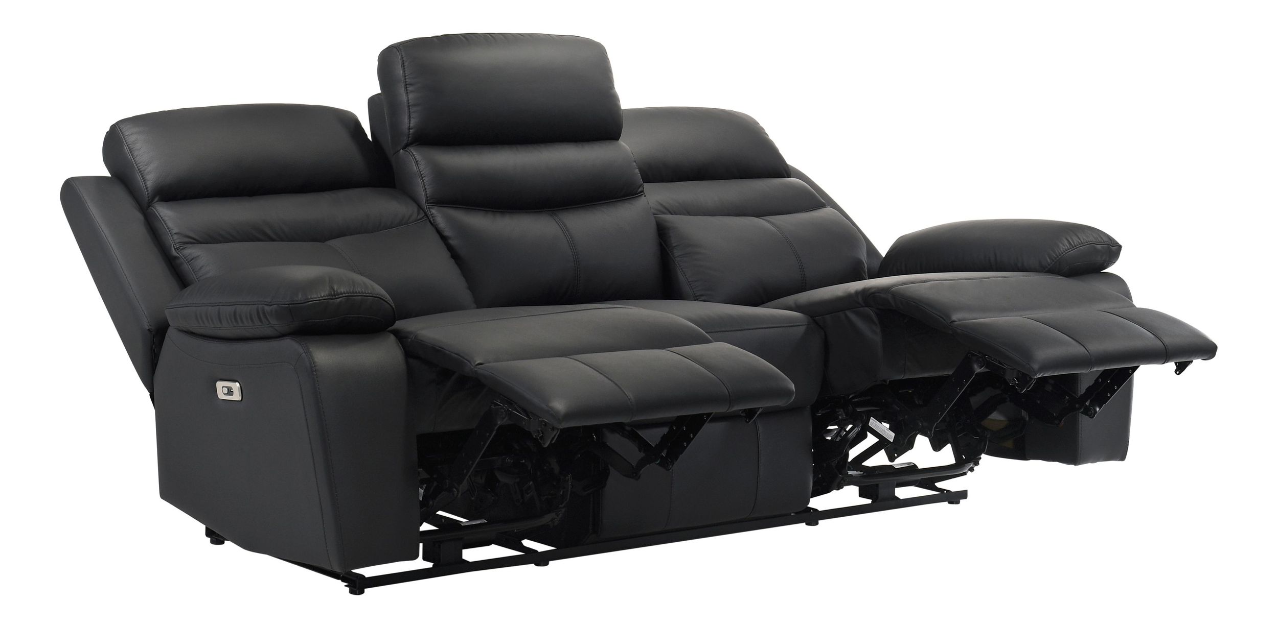 Hancock Leather Power Double Reclining Living Room Set
