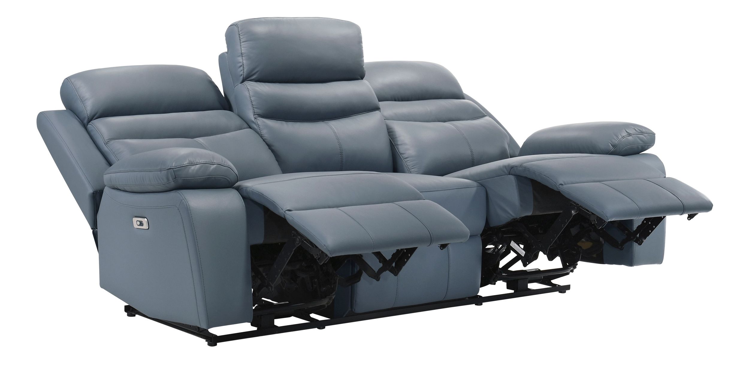 Hancock Leather Power Double Reclining Living Room Set