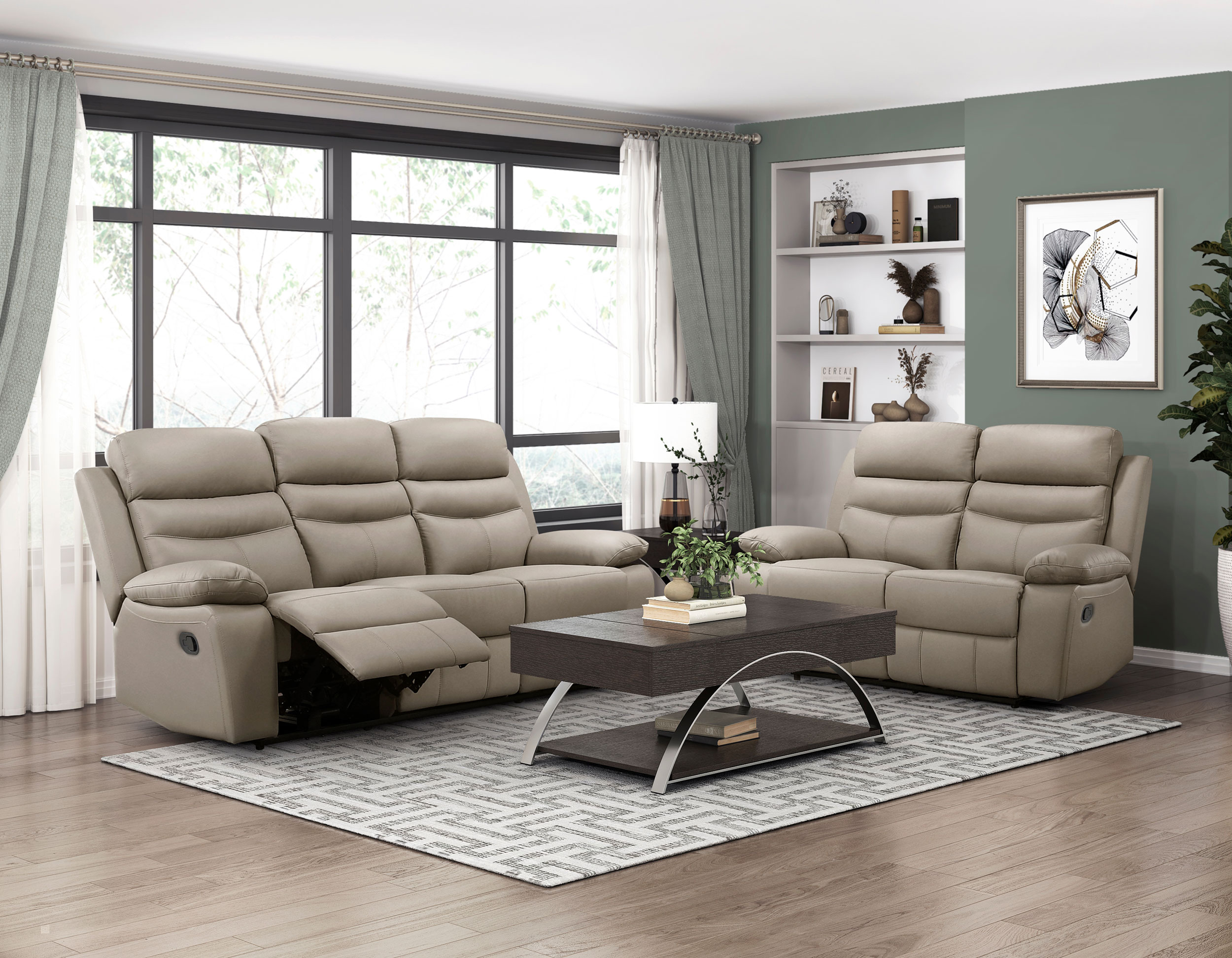 Hancock Leather Double Reclining Sofa