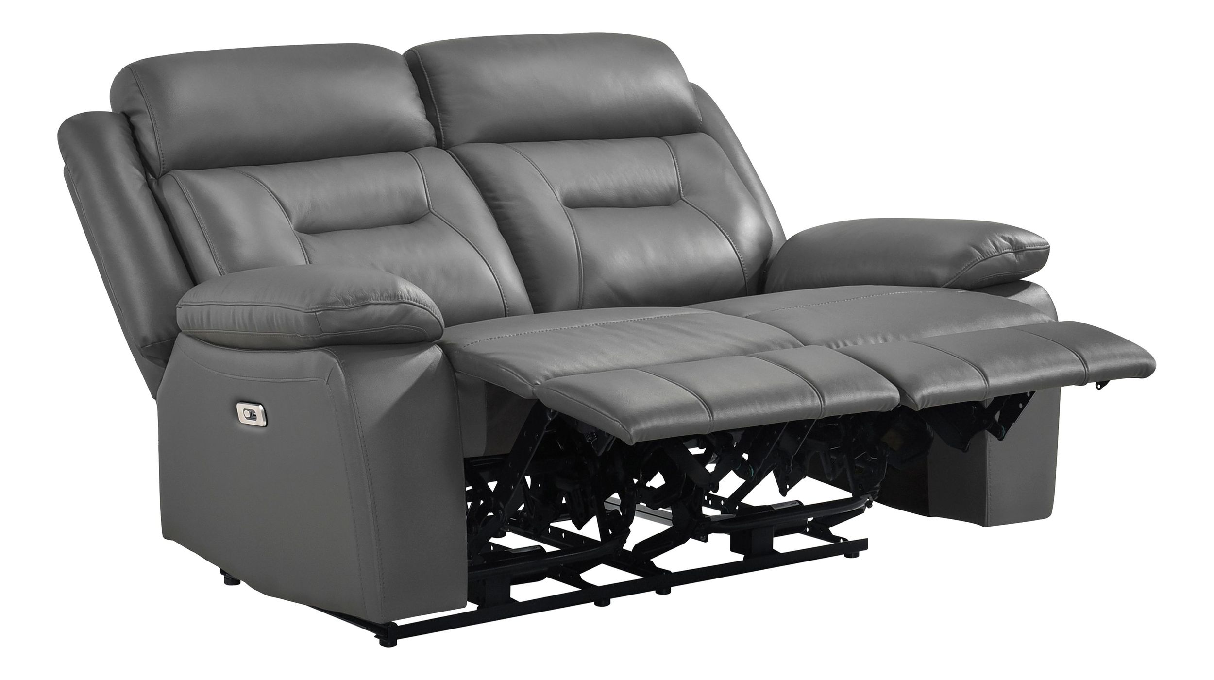 Laconia Leather Power Double Reclining Living Room Set