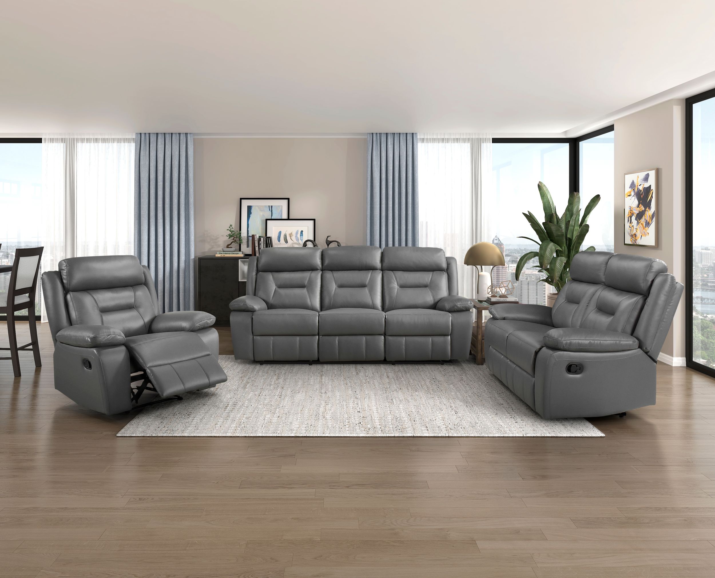 Laconia Leather Double Reclining Sofa