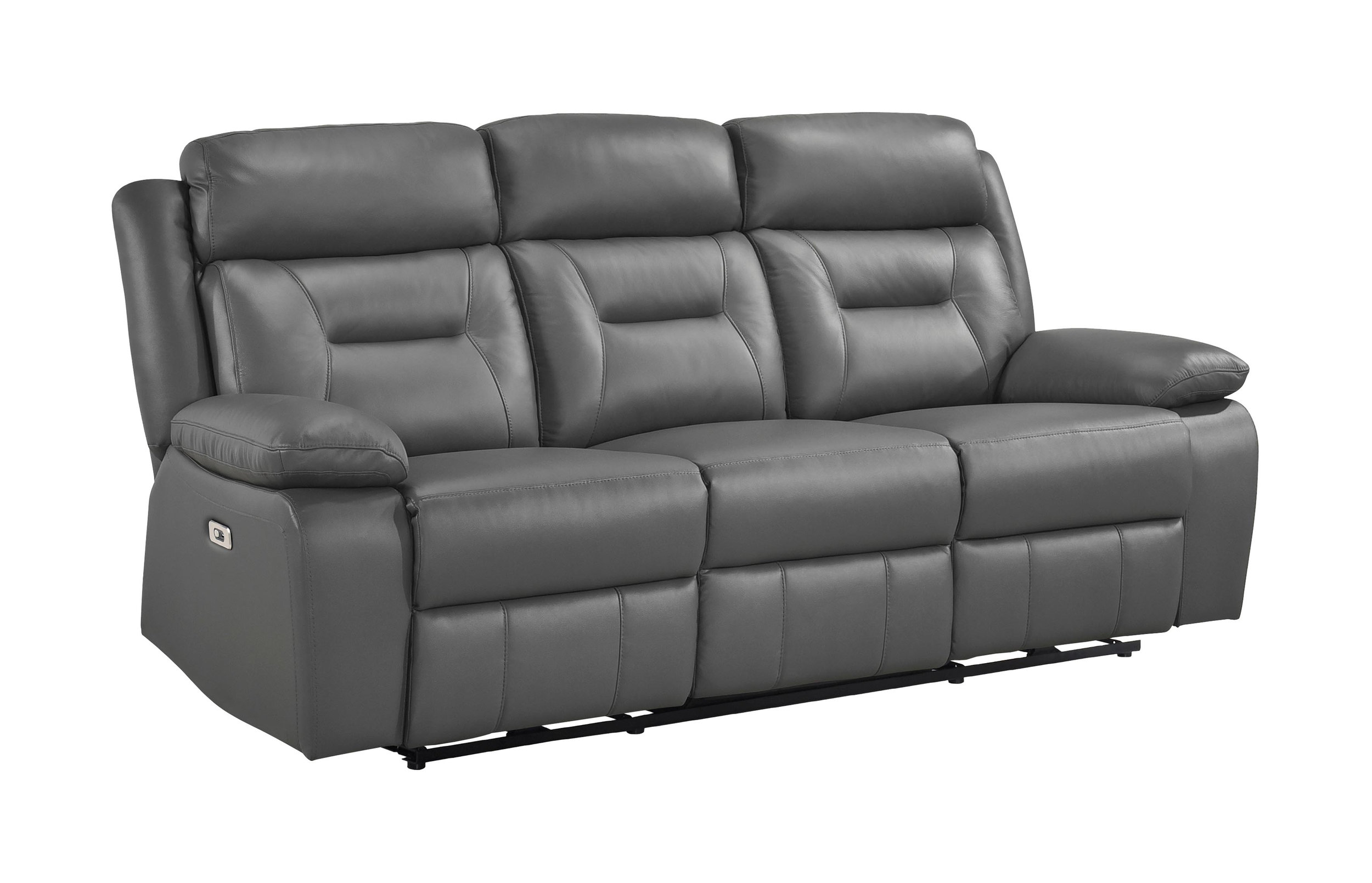 Laconia Leather Power Double Reclining Living Room Set