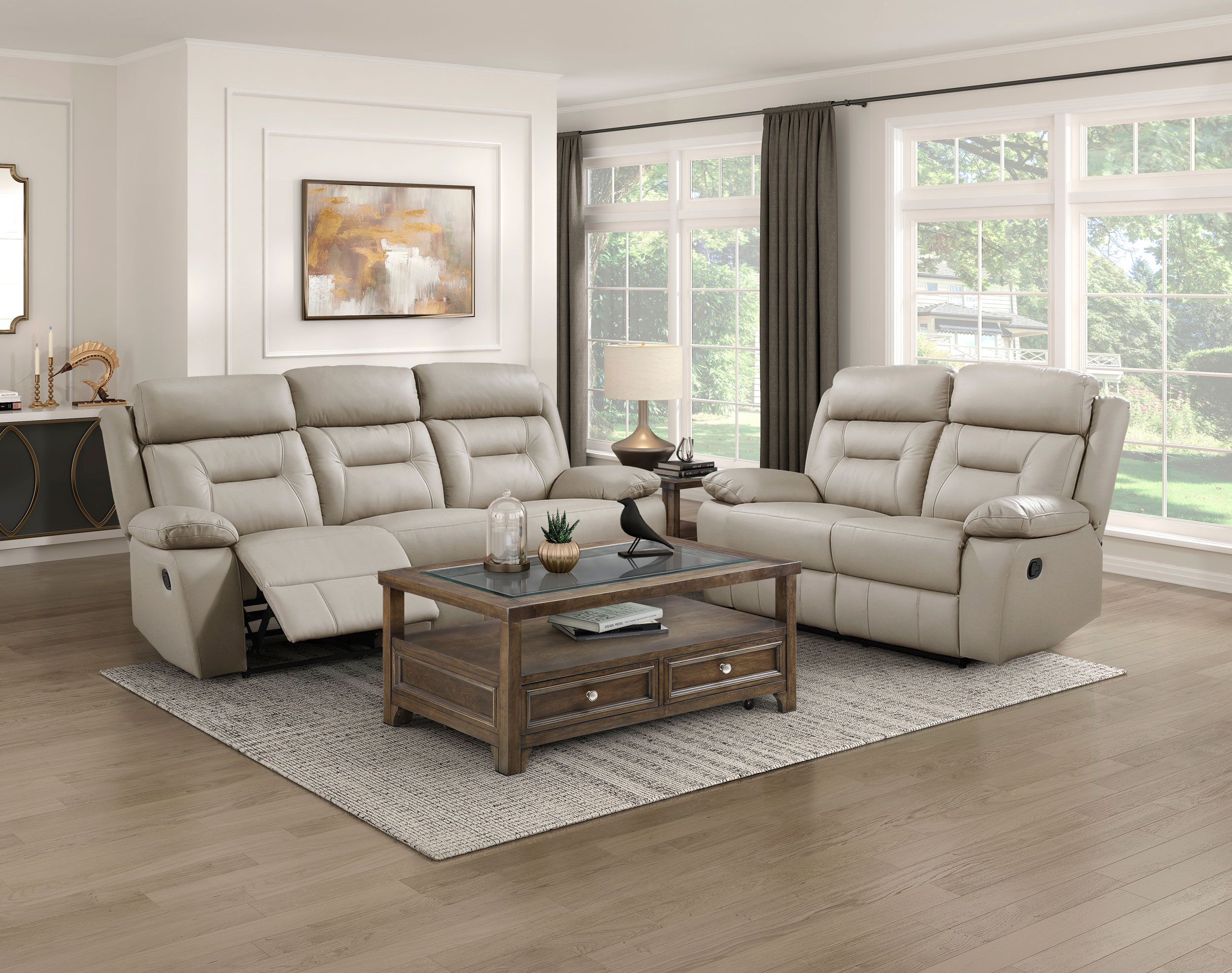 Laconia Leather Double Reclining Loveseat