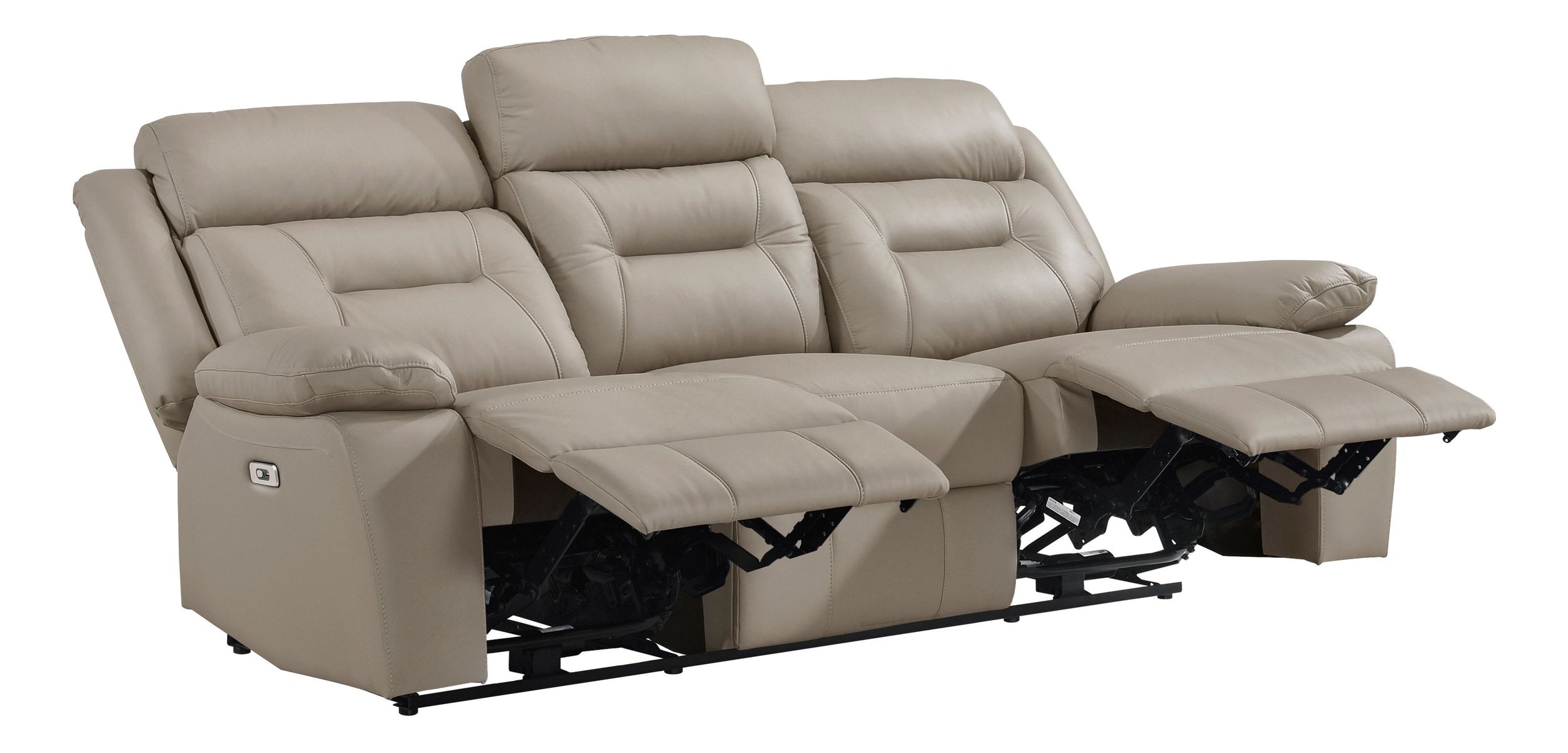 Laconia Leather Power Double Reclining Living Room Set