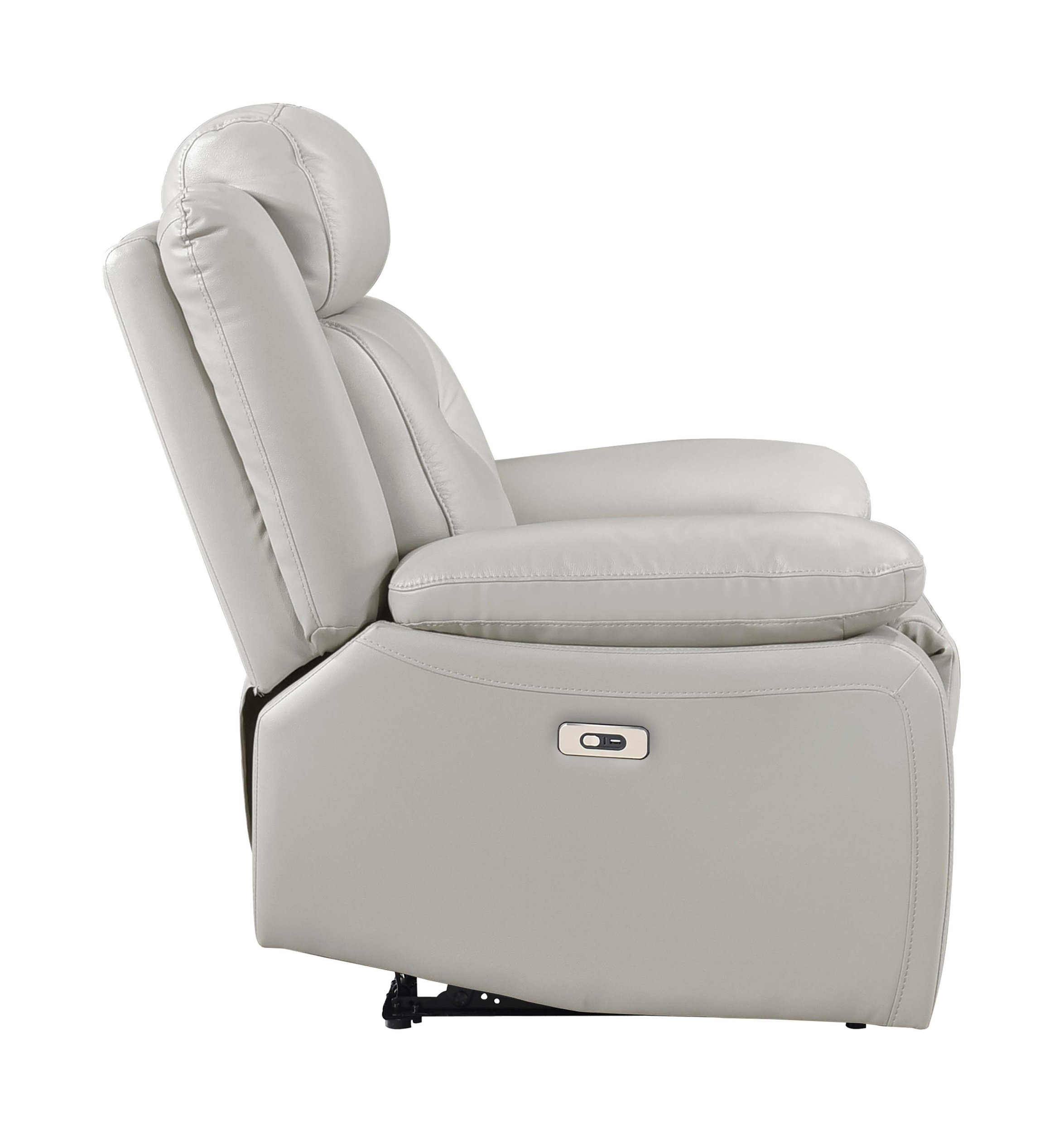 Laconia Leather Power Double Reclining Living Room Set