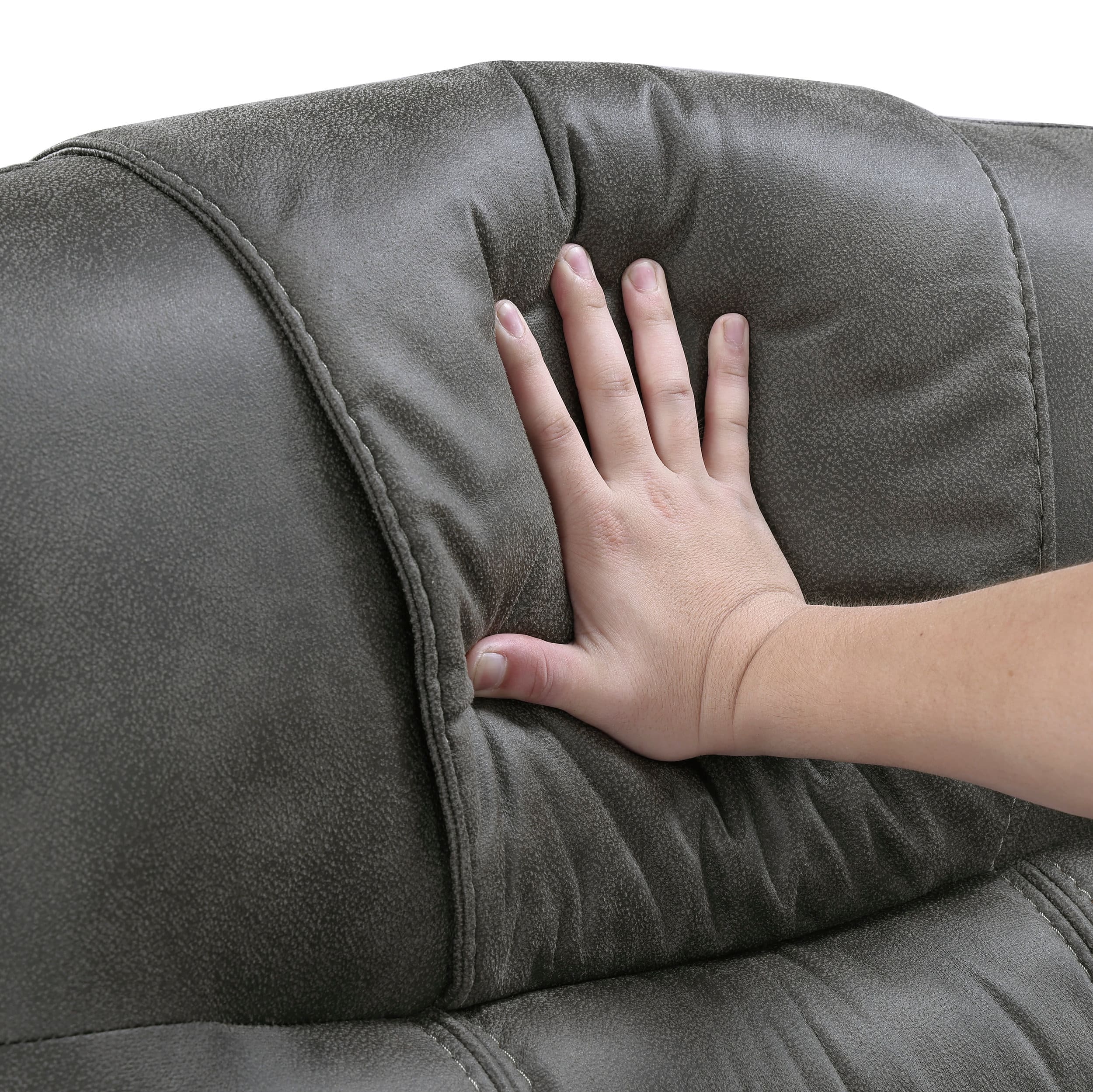 Oberon Microfiber Double Reclining Sofa