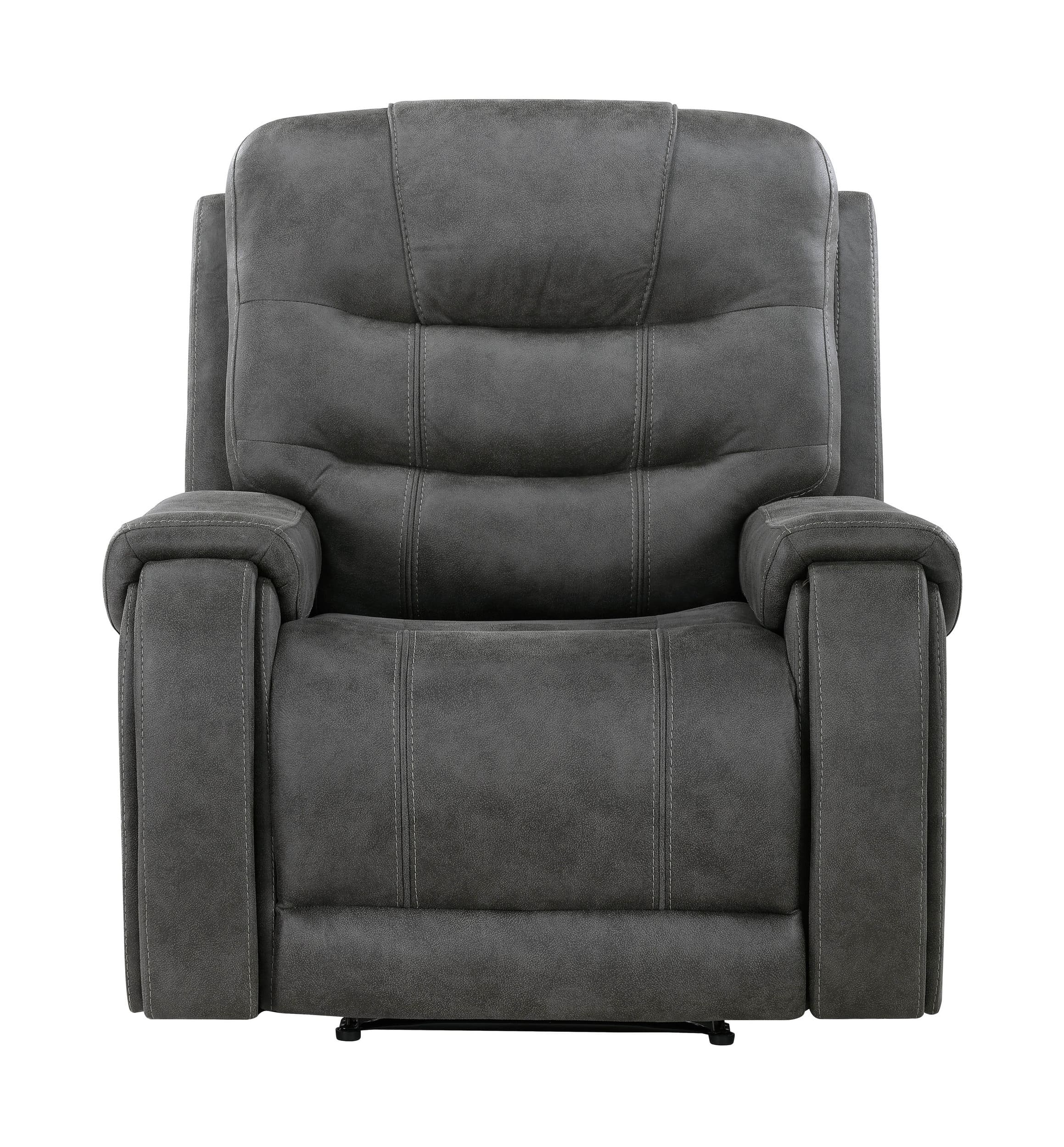 Oberon Microfiber Double Reclining Living Room Set