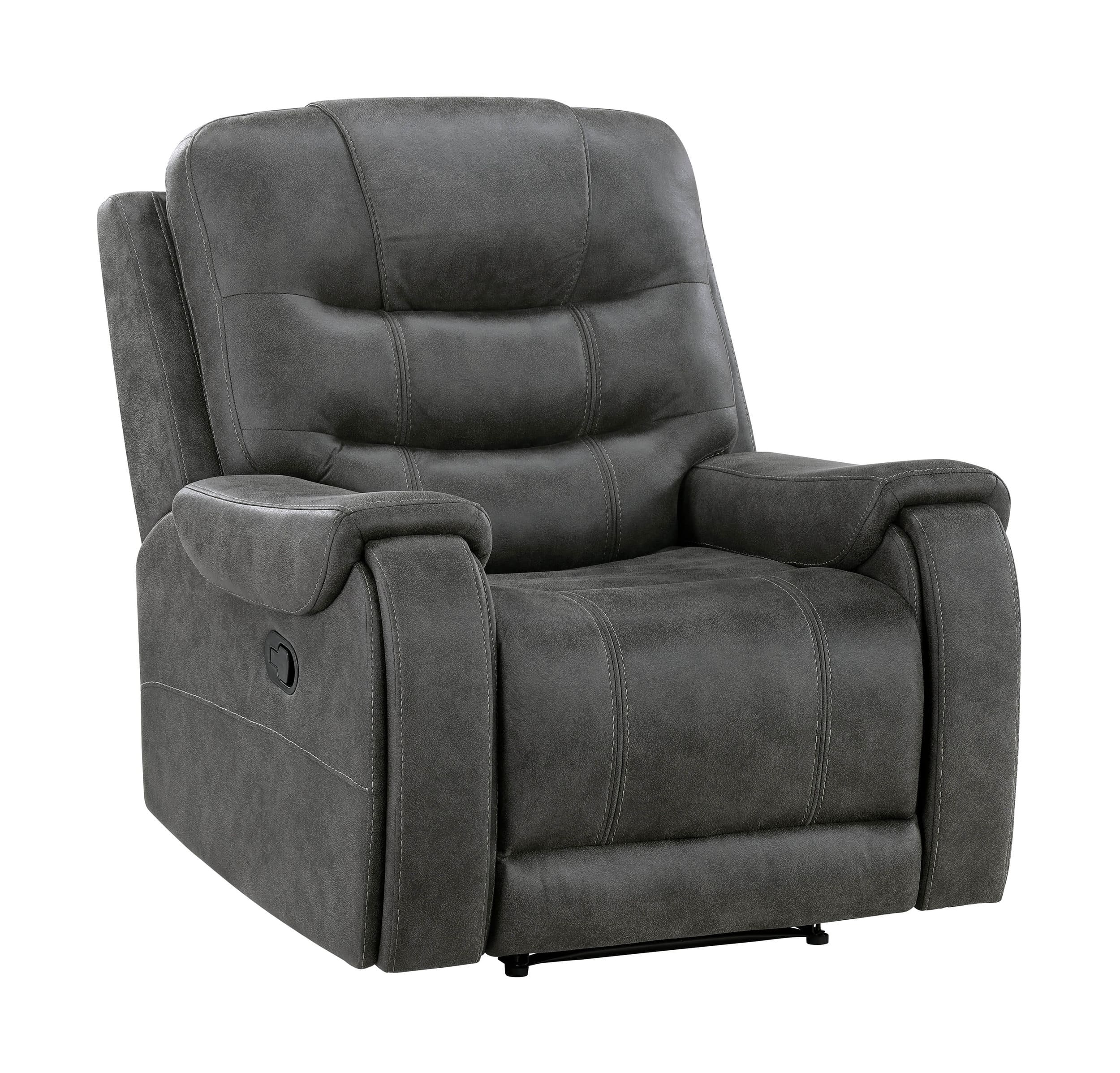 Oberon Microfiber Double Reclining Living Room Set
