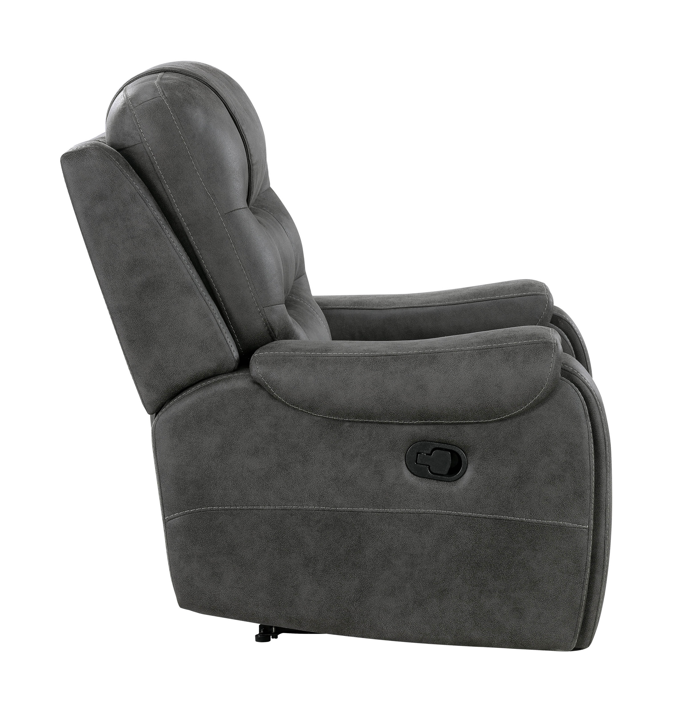 Oberon Microfiber Double Reclining Living Room Set