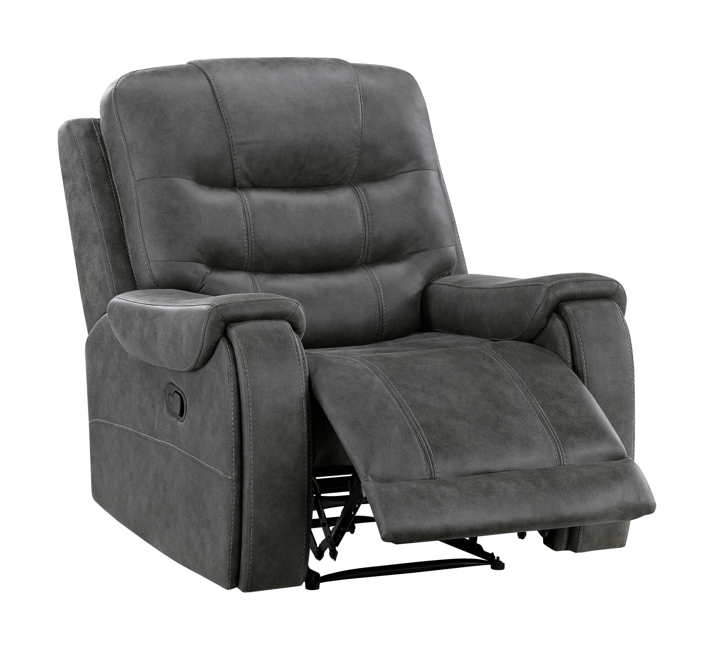 Oberon Microfiber Double Reclining Living Room Set