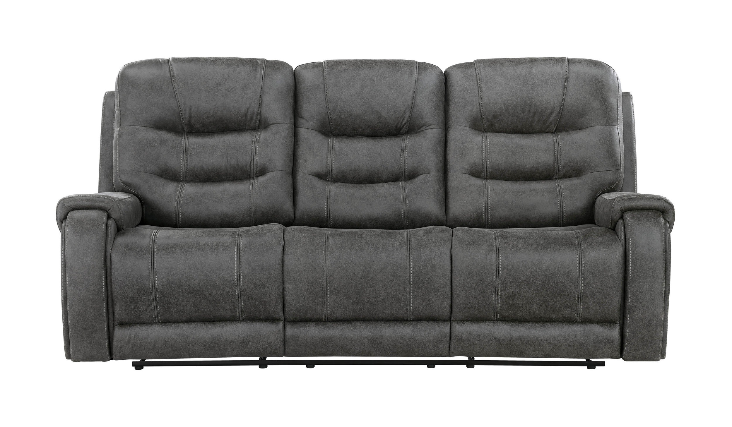 Oberon Microfiber Double Reclining Sofa