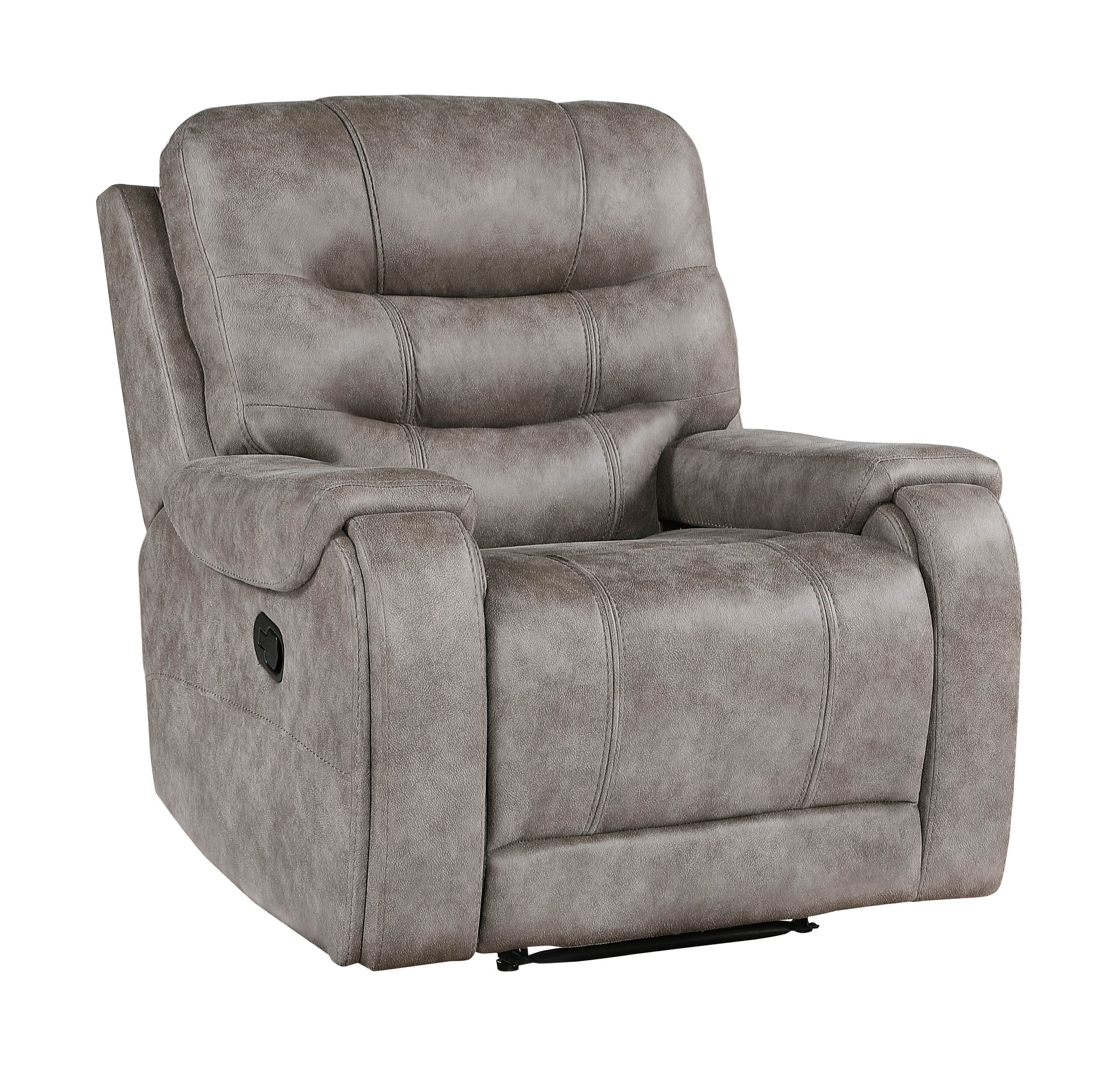 Oberon Microfiber Double Reclining Living Room Set