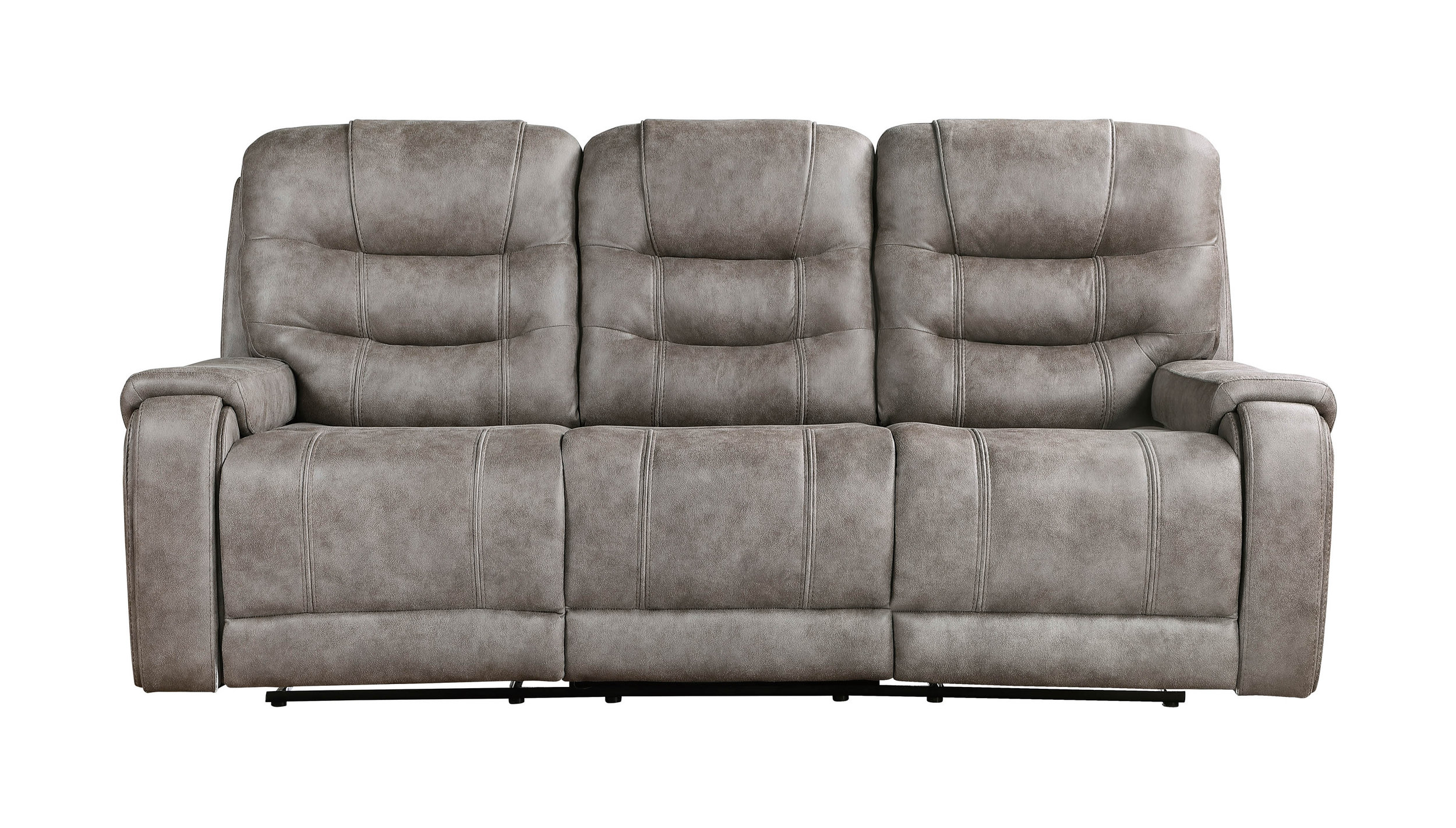 Oberon Microfiber Double Reclining Sofa