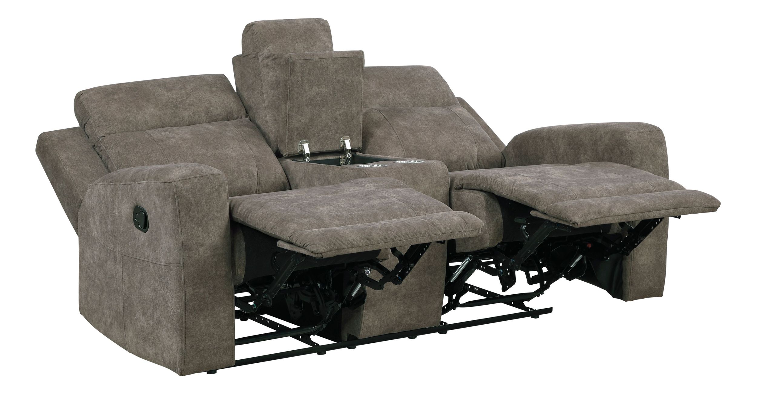 Muncie Microfiber Double Reclining Living Room Set