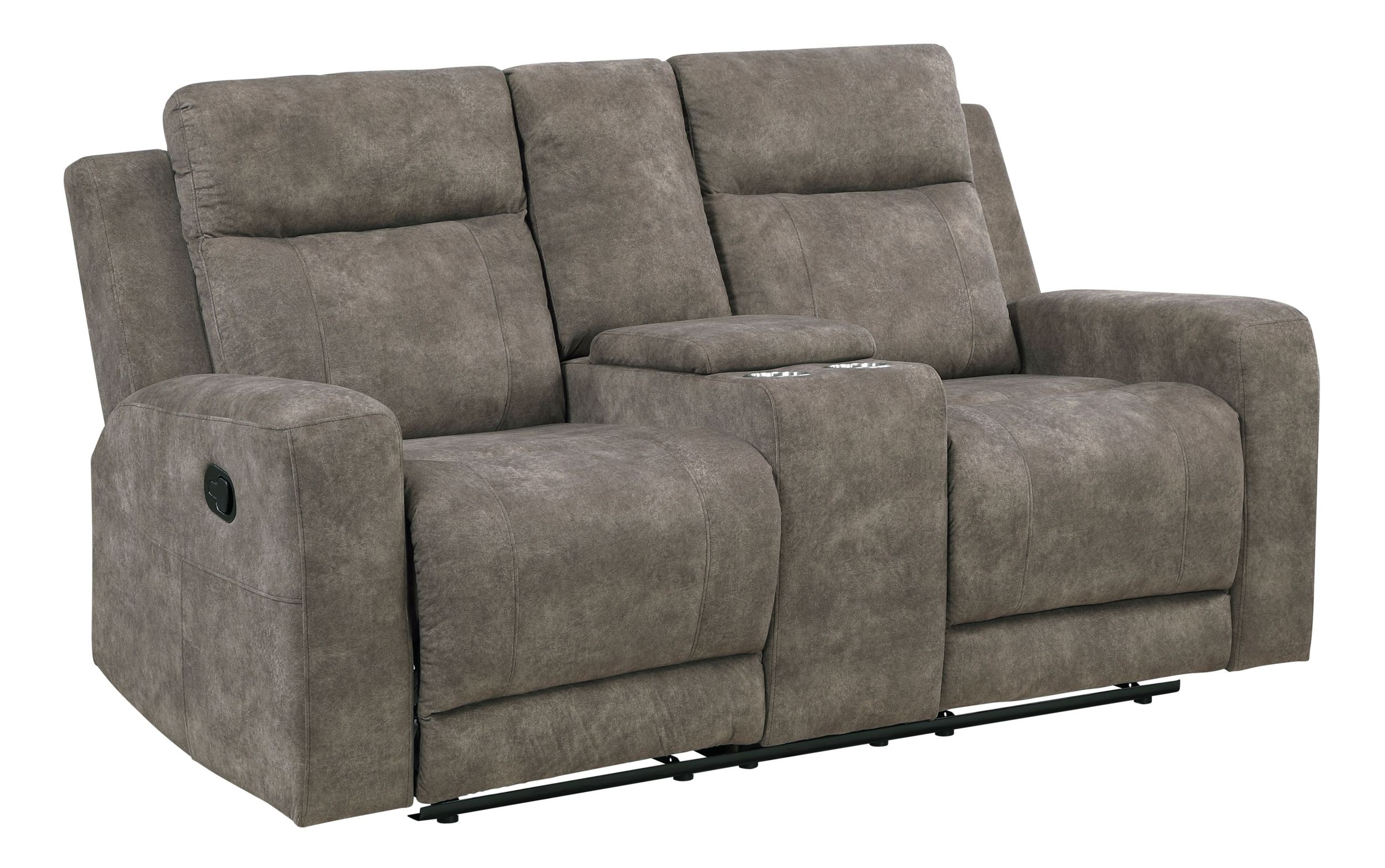 Muncie Microfiber Double Reclining Living Room Set