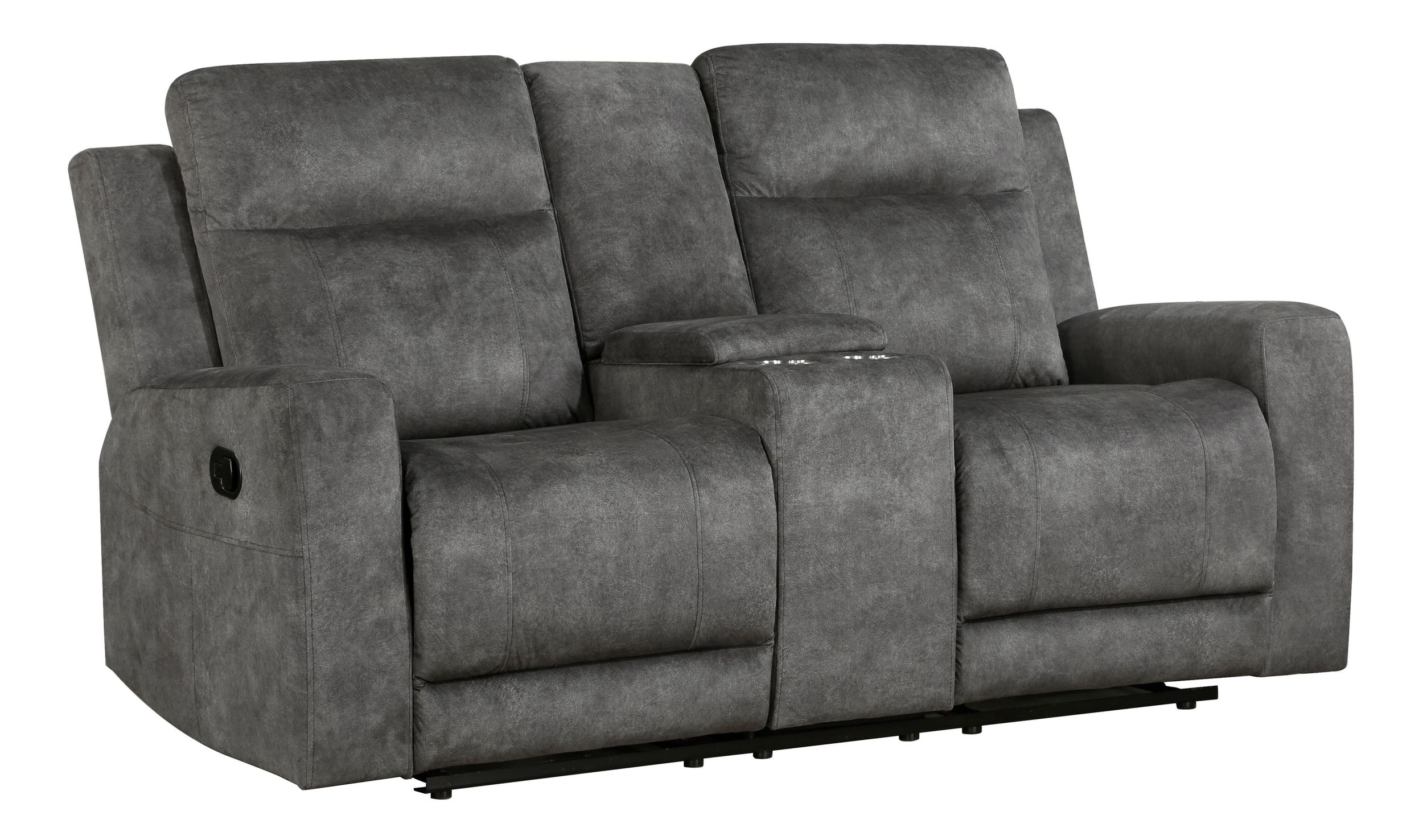 Muncie Microfiber Double Reclining Living Room Set
