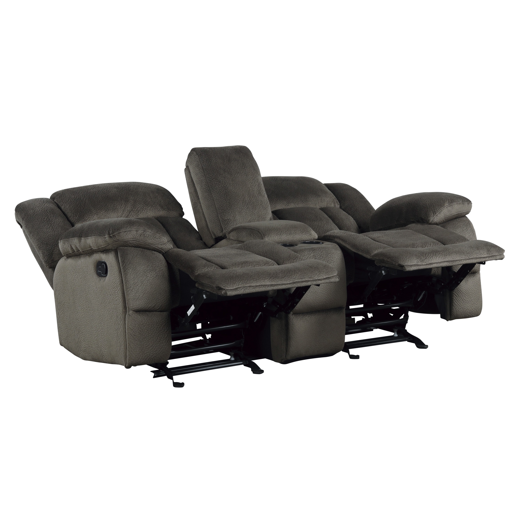 Laurelton Microfiber Double Glider Reclining Loveseat
