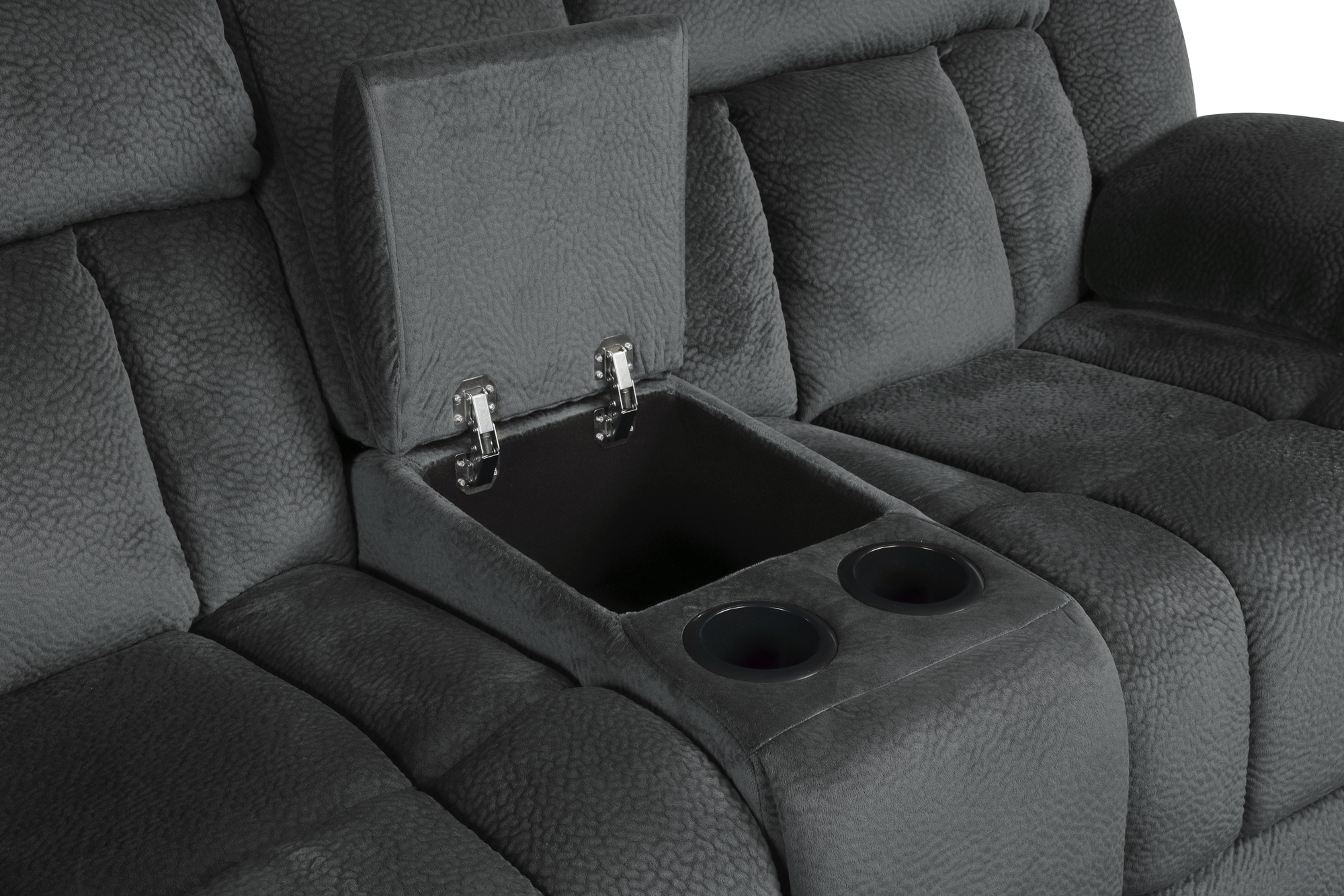 Laurelton Microfiber Double Glider Reclining Loveseat