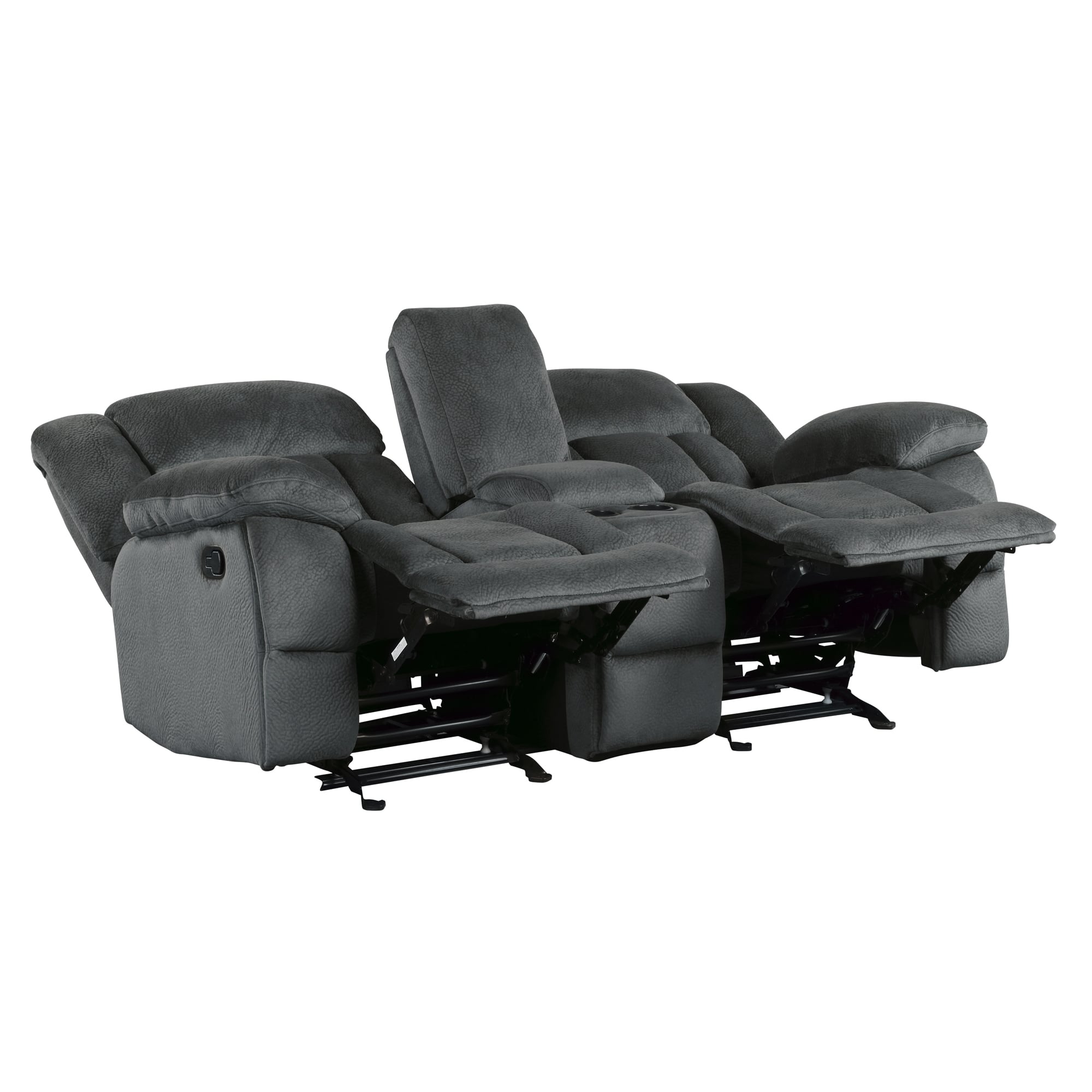Laurelton Microfiber Double Glider Reclining Loveseat