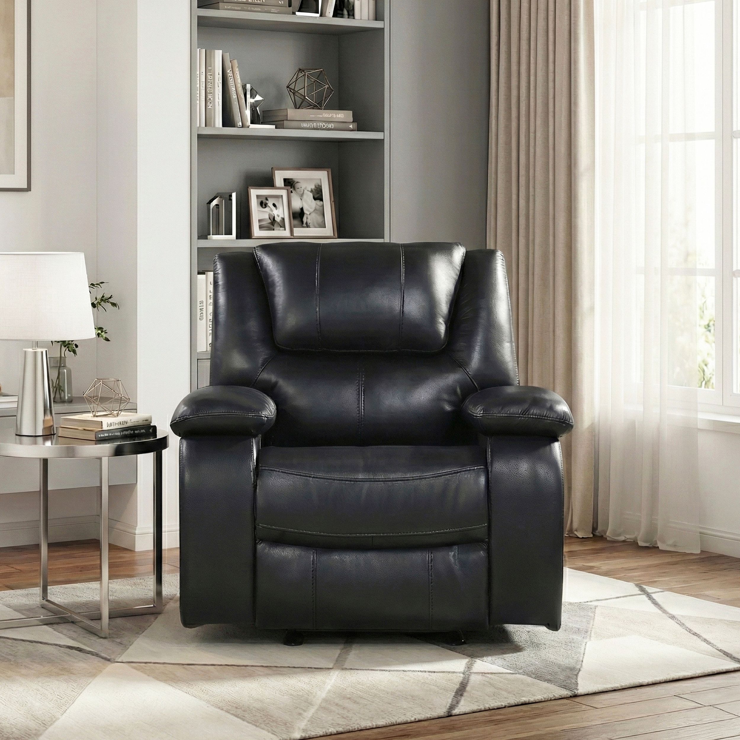 Ellicott Leather Double Reclining Living Room Set