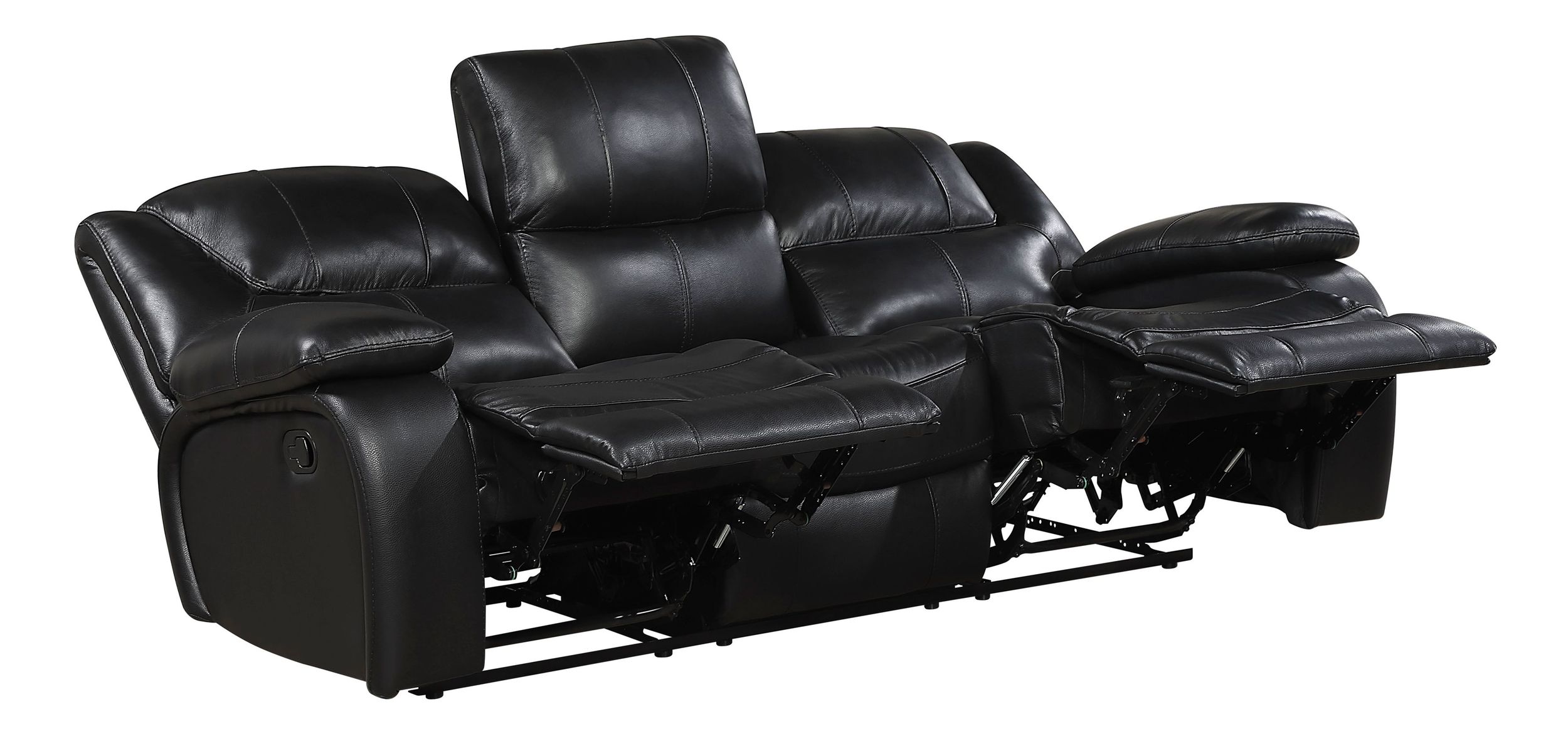 Ellicott Leather Double Reclining Living Room Set