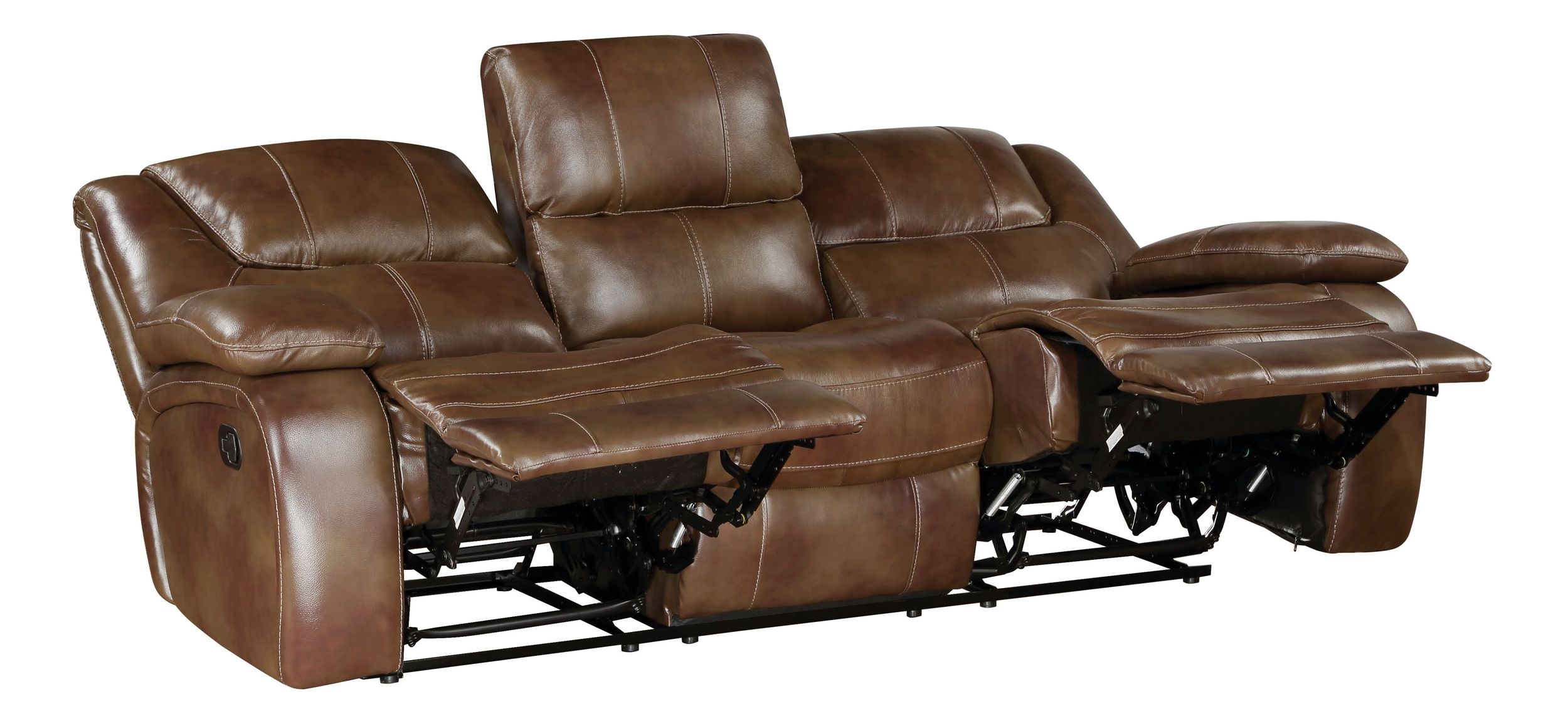 Ellicott Leather Double Reclining Living Room Set