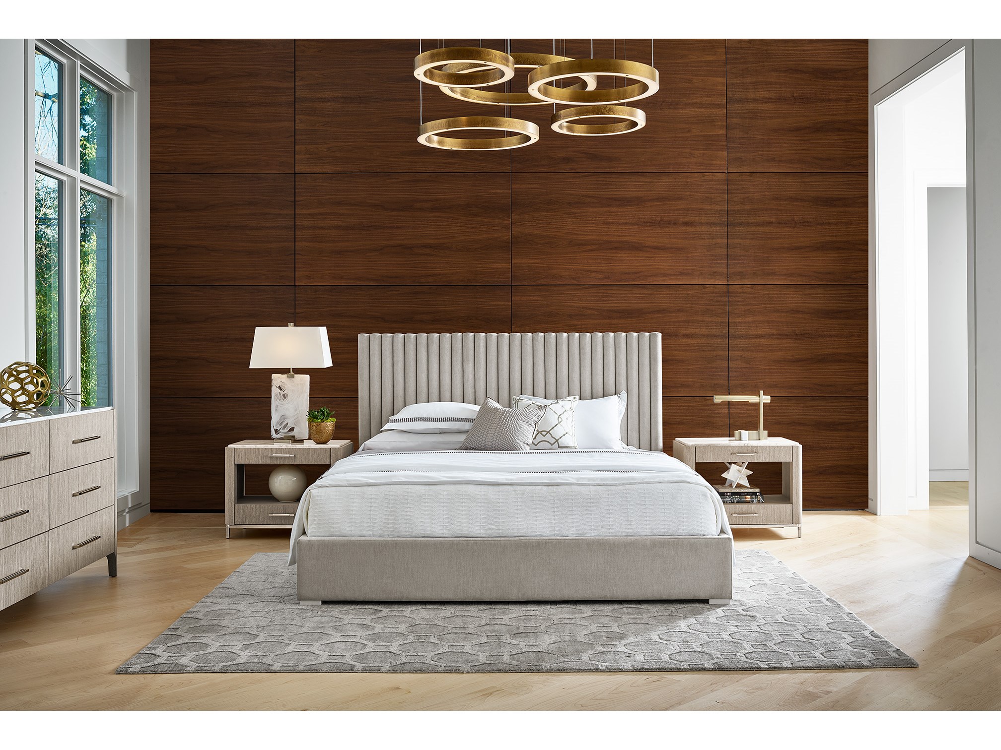 Decker Wall Fabric Platform Bed