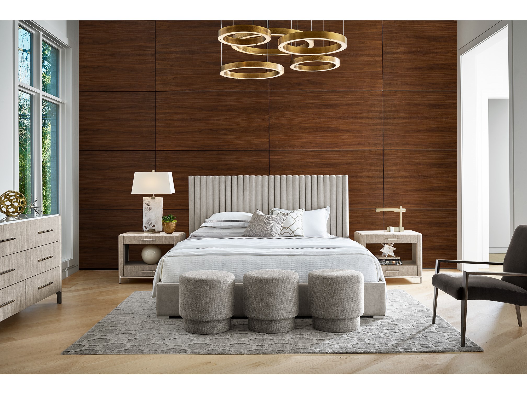 Decker Wall Fabric Platform Bed