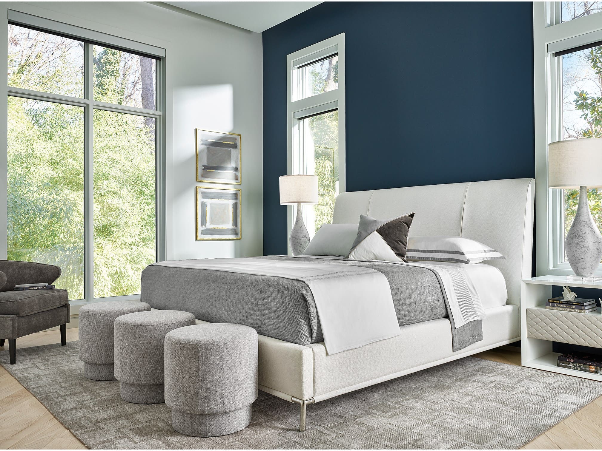 Conway Fabric Panel Bed, King Size