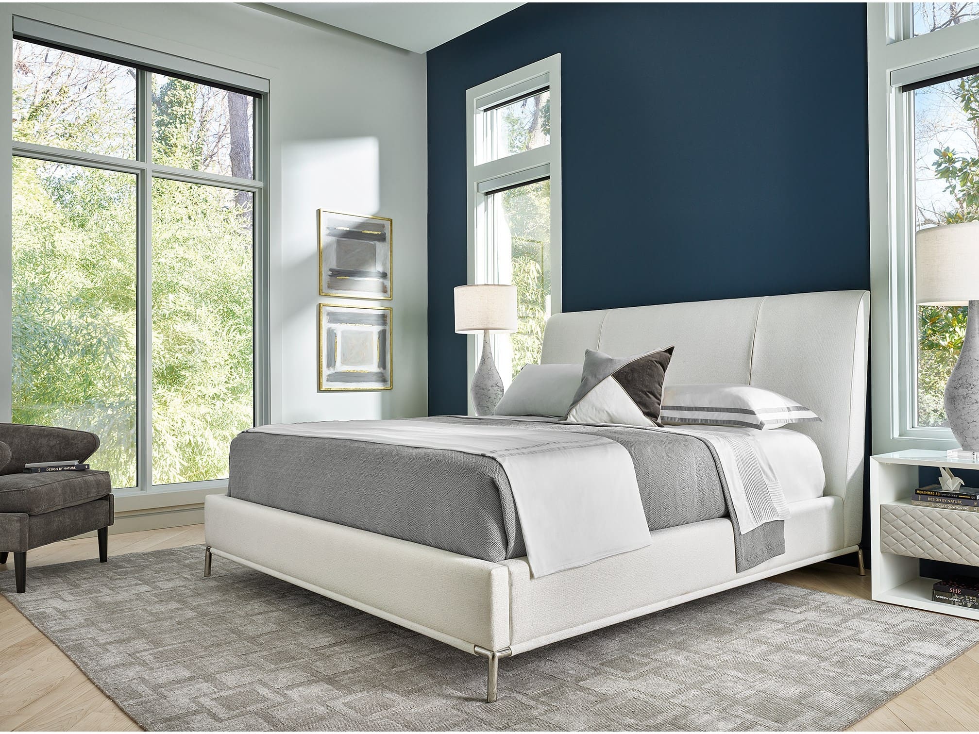 Conway Fabric Panel Bed, King Size