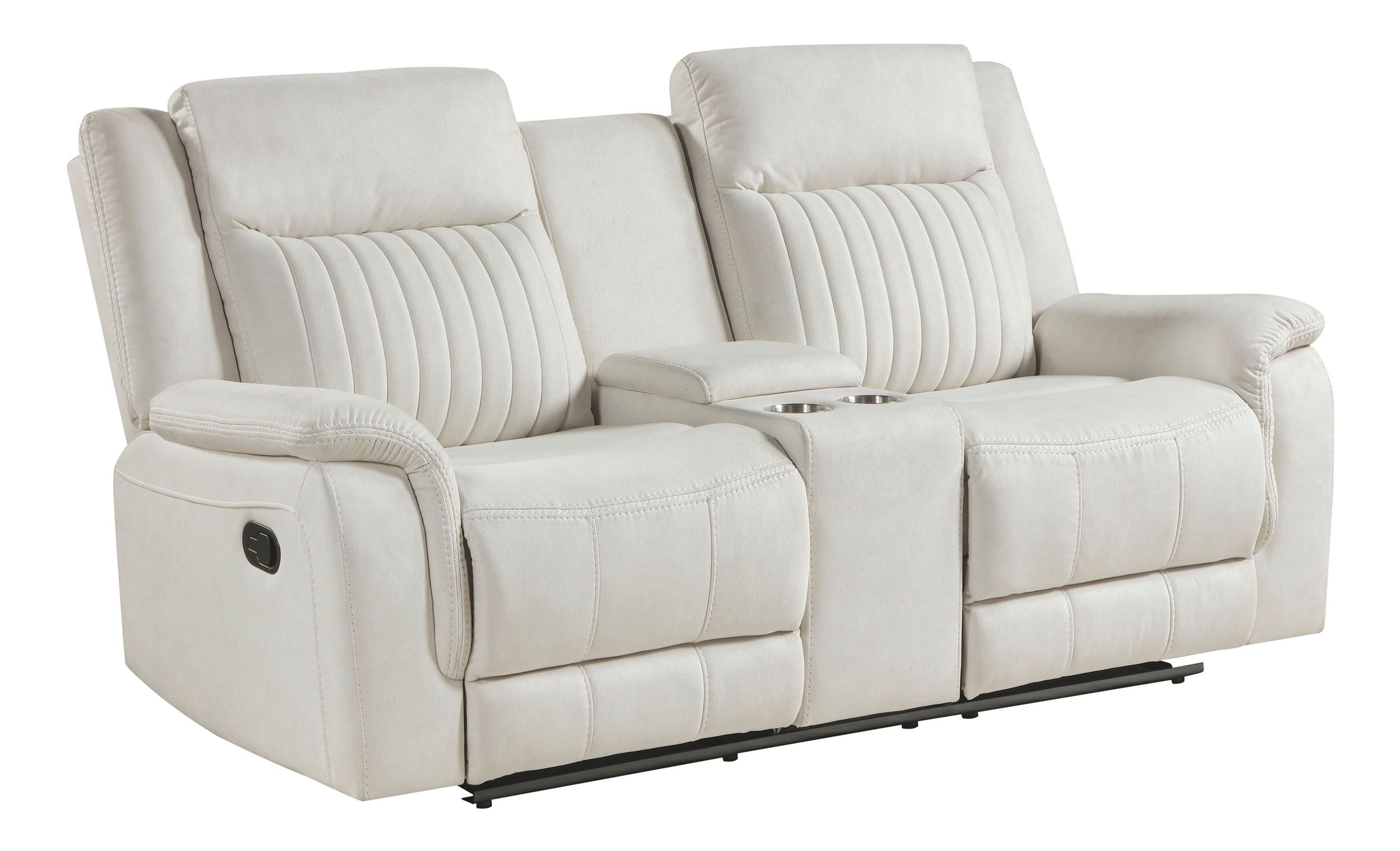 Dean Microfiber Double Reclining Loveseat with Center Console